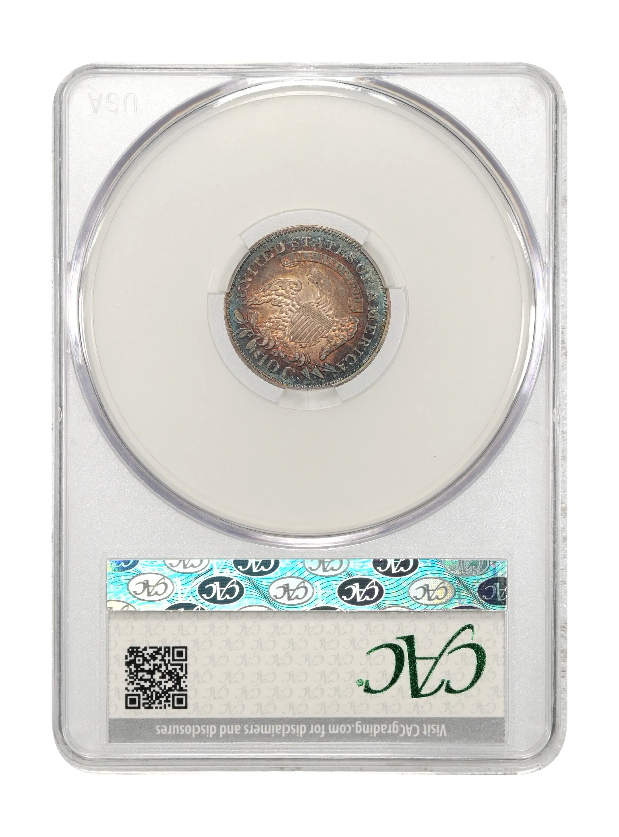 1828 10c Large Planchet, Large Date, JR-2 MS thumbnail 10