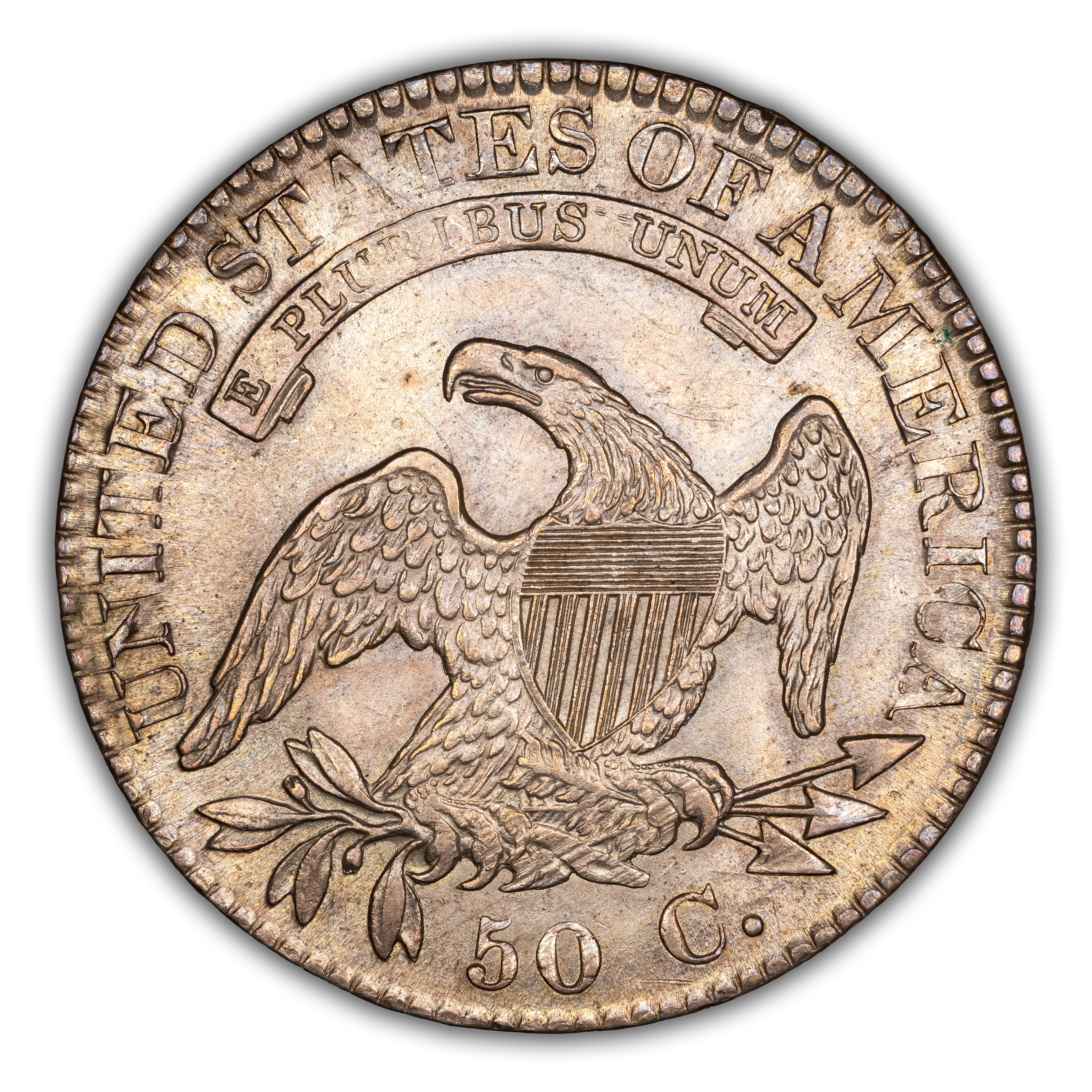 1823 50c Broken 3, O-101 MS thumbnail 9