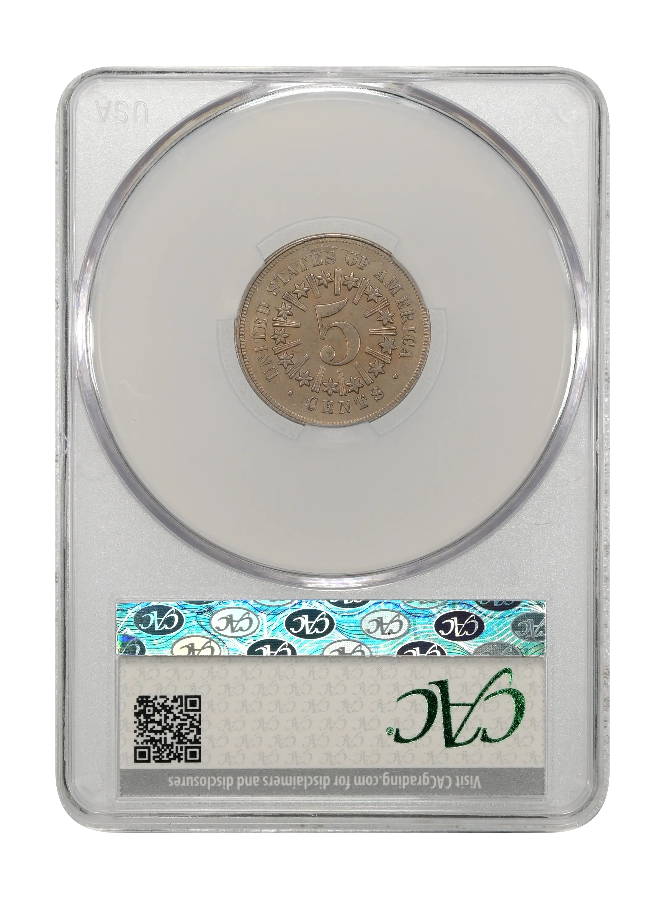 1867 5c Rays, Repunched Date, FS-301 MS thumbnail 4