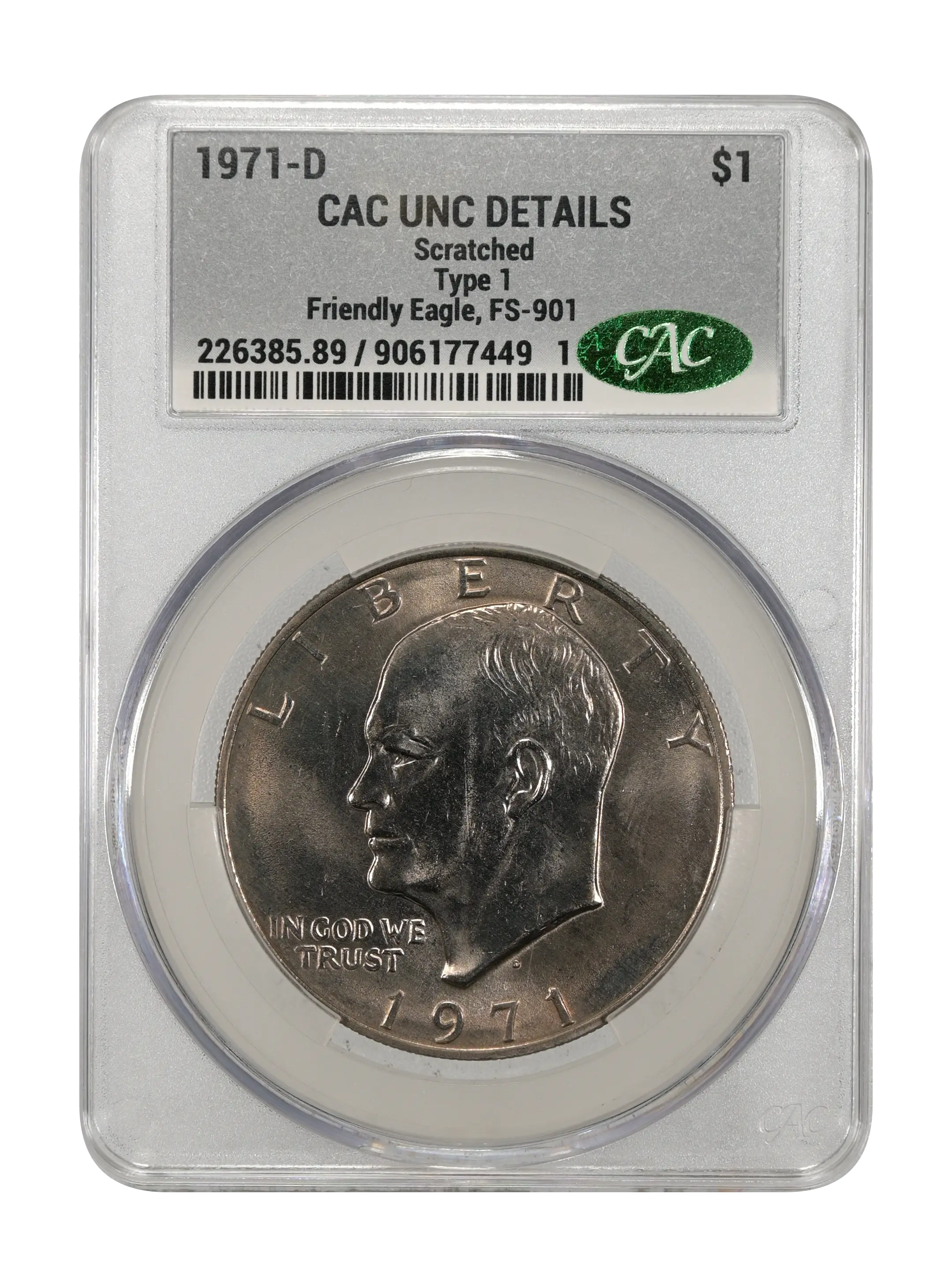 1971-D $1  Friendly Eagle, FS-901 MS thumbnail 9