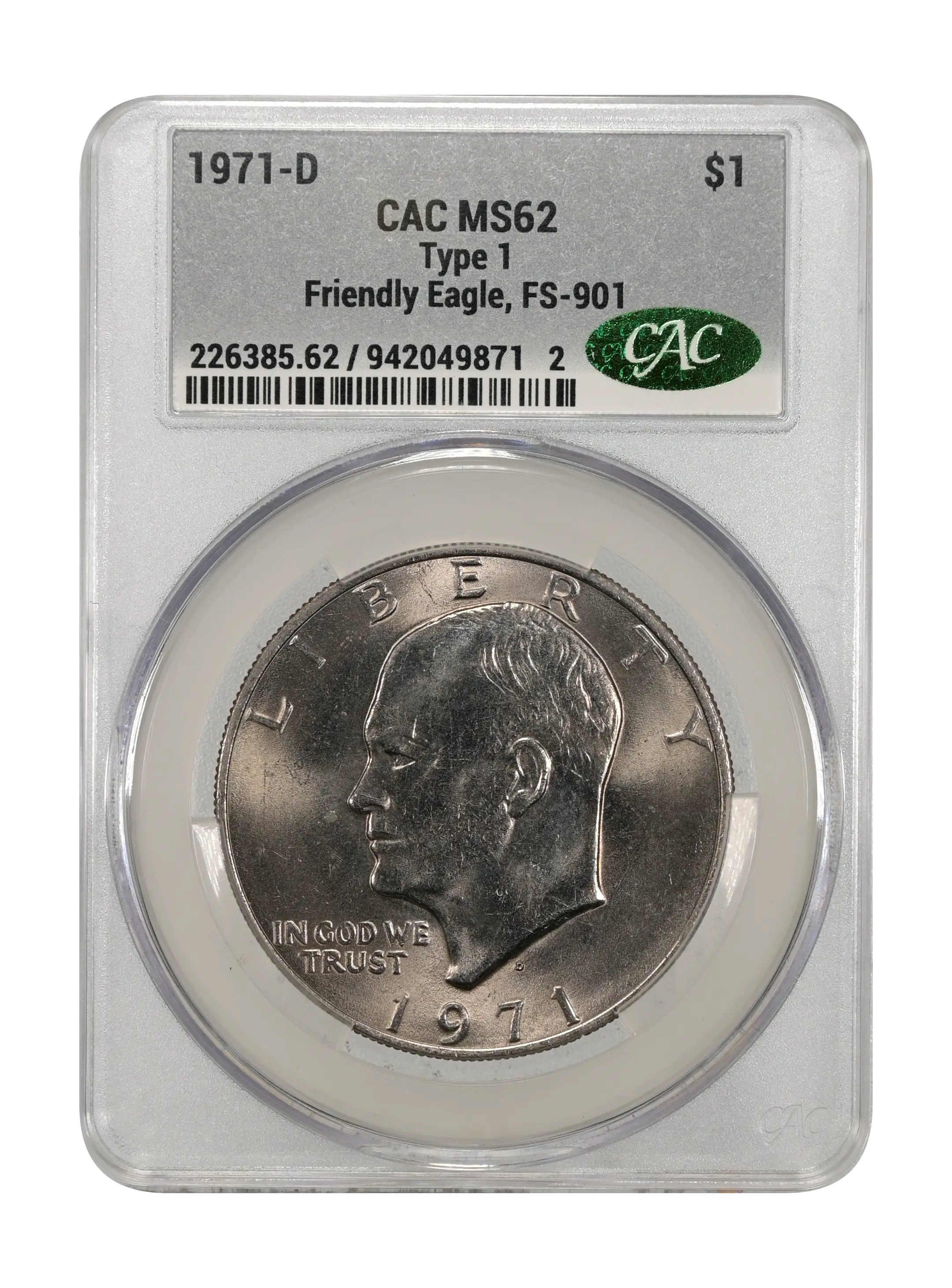 1971-D $1  Friendly Eagle, FS-901 MS thumbnail 10