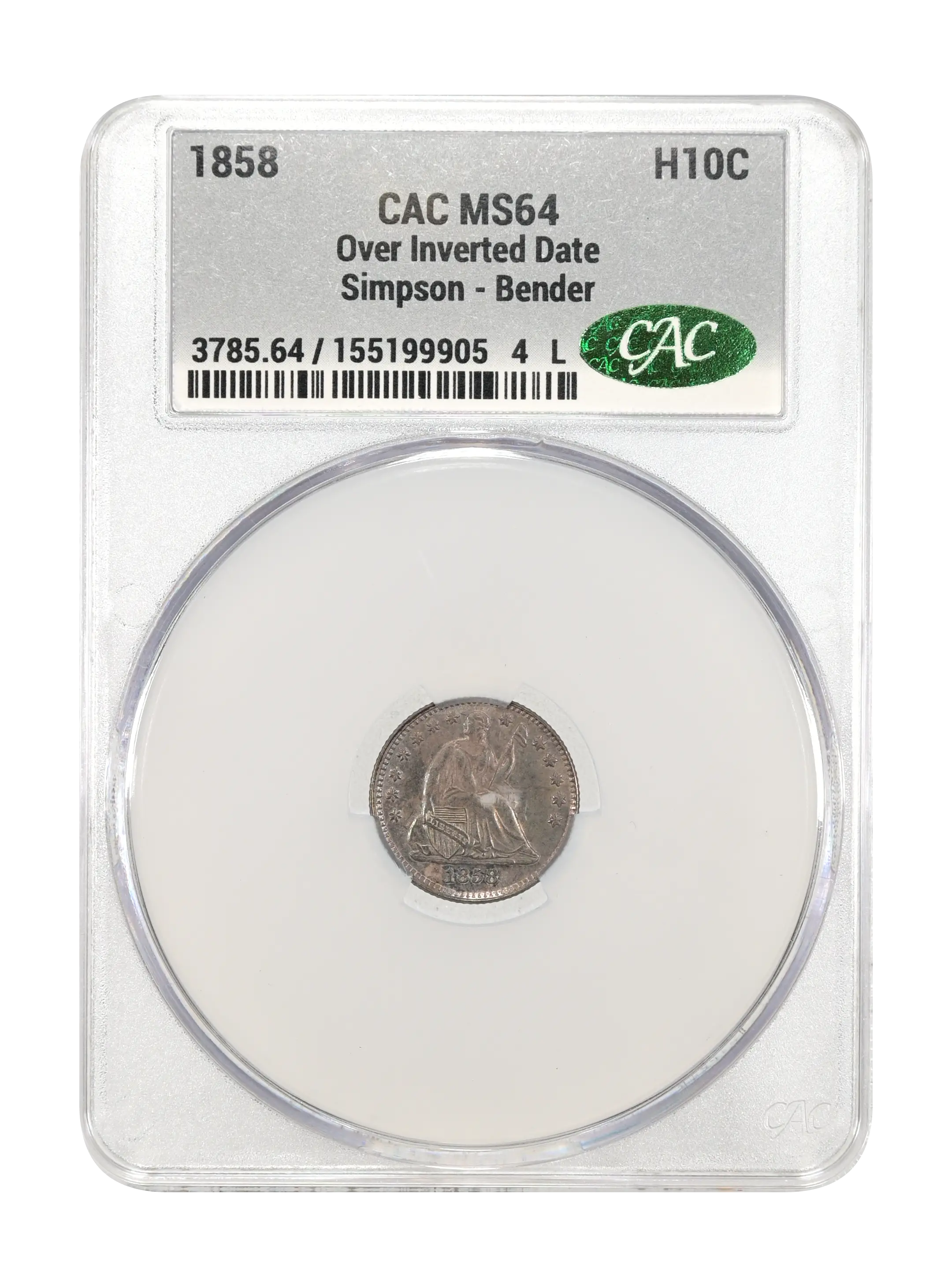 1858 H10c Over Inverted Date MS thumbnail 17