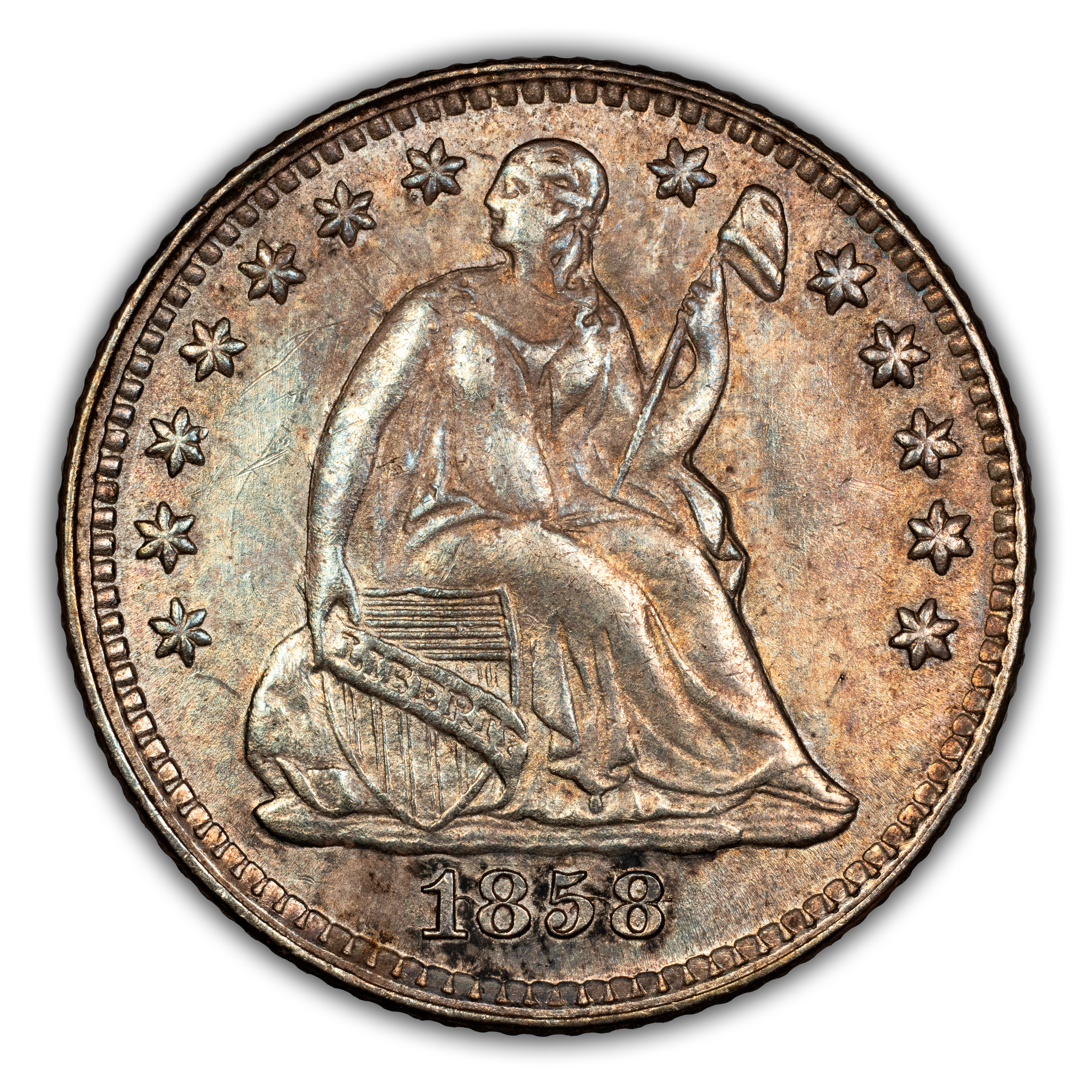 1858 H10c Over Inverted Date MS