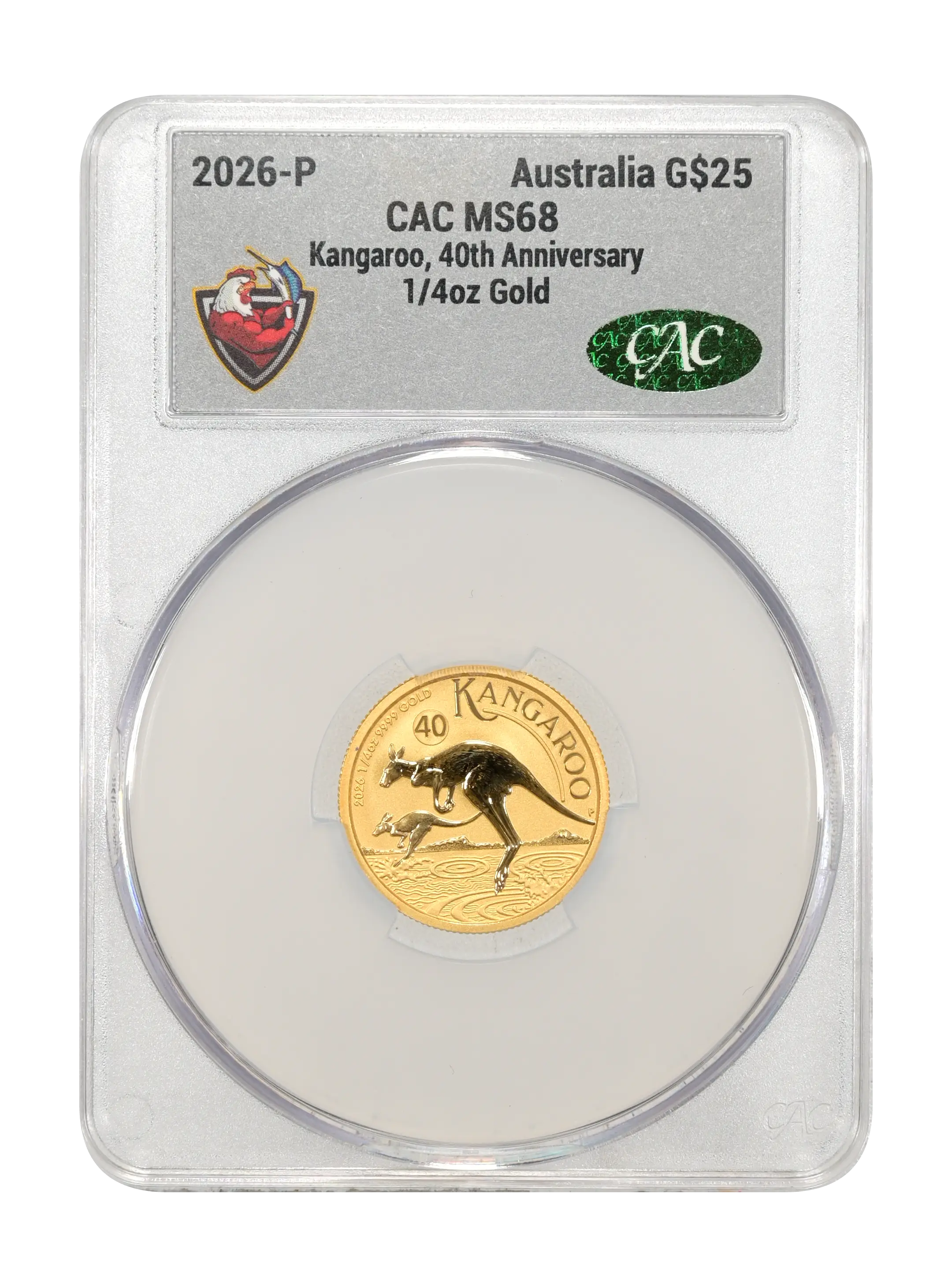 2026-P G$25 1/4oz Gold, Kangaroo MS