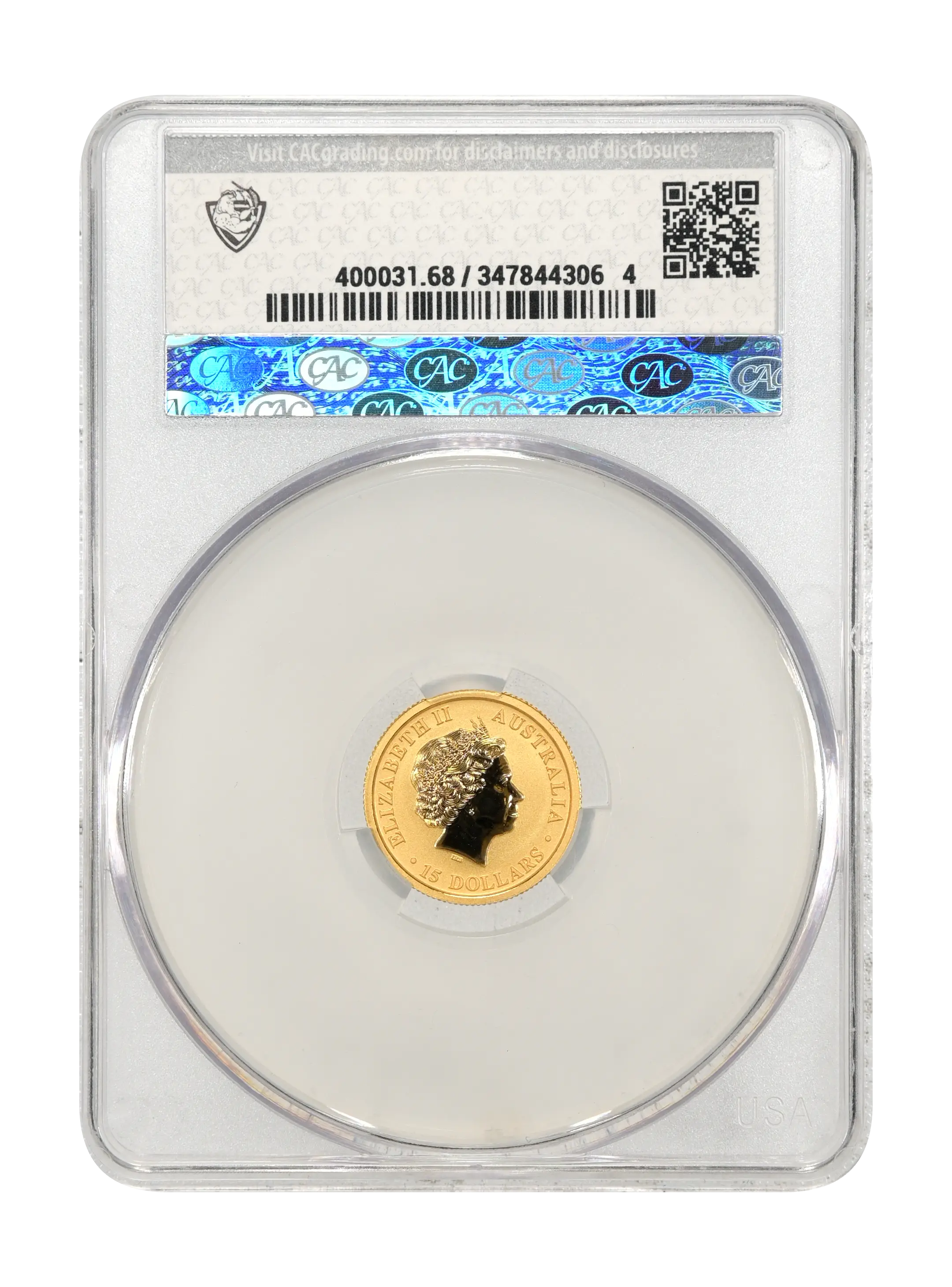 2017-P G$15 1/10oz Gold, Kangaroo MS thumbnail 2