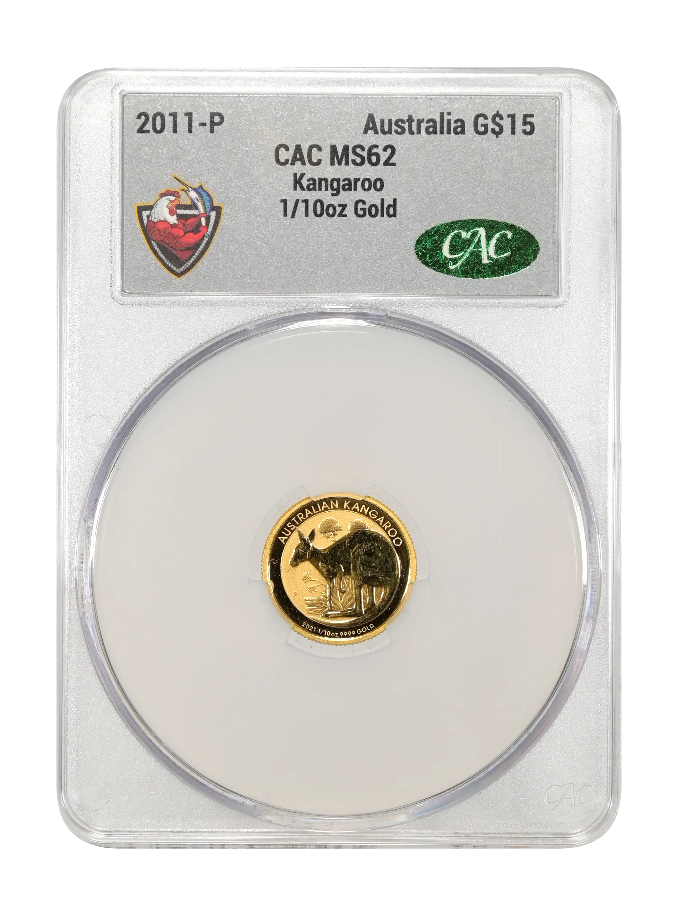 2011-P G$15 1/10oz Gold, Kangaroo MS