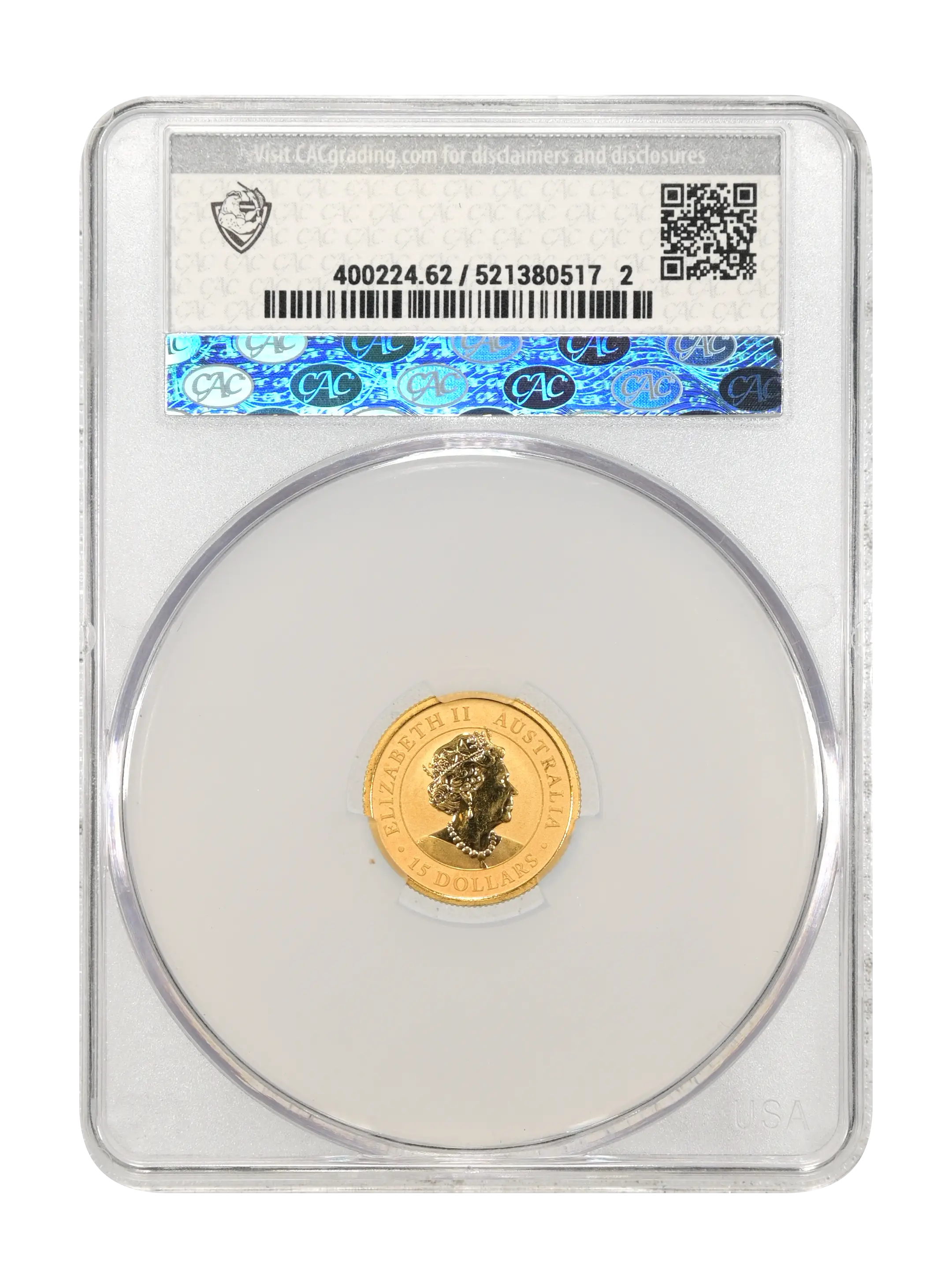 2011-P G$15 1/10oz Gold, Kangaroo MS thumbnail 2