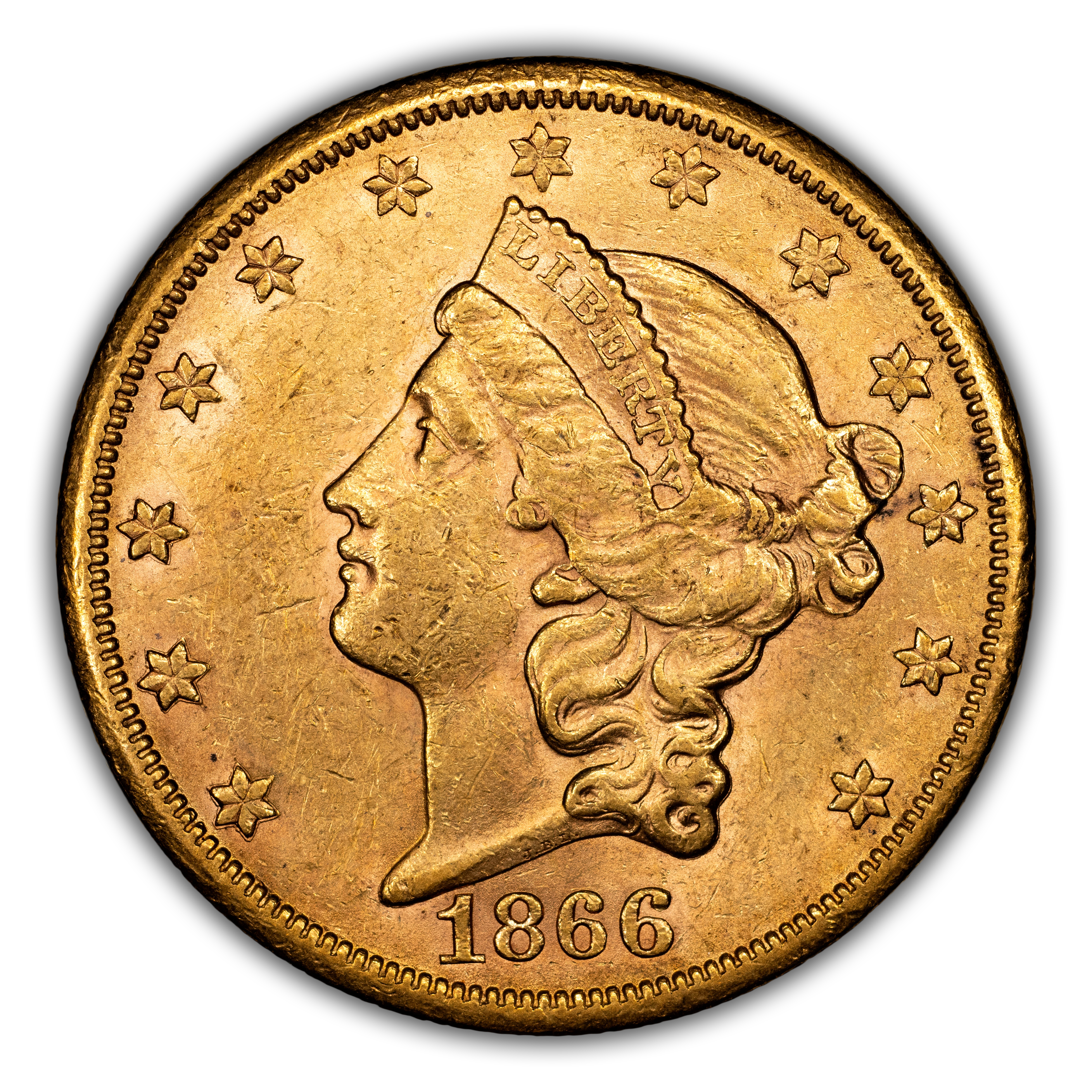 1866-S $20  Motto MS thumbnail 6