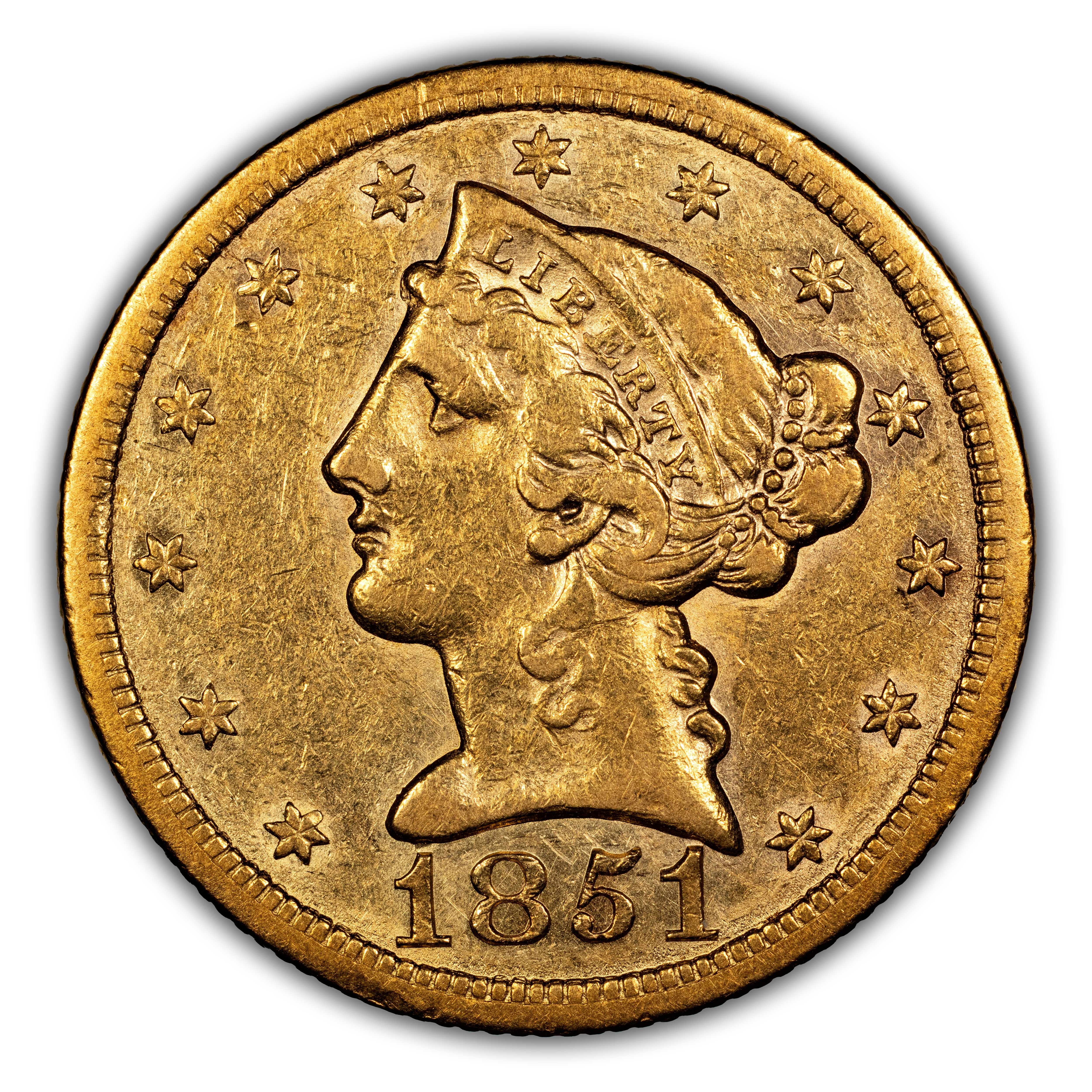 1851-O $5 MS