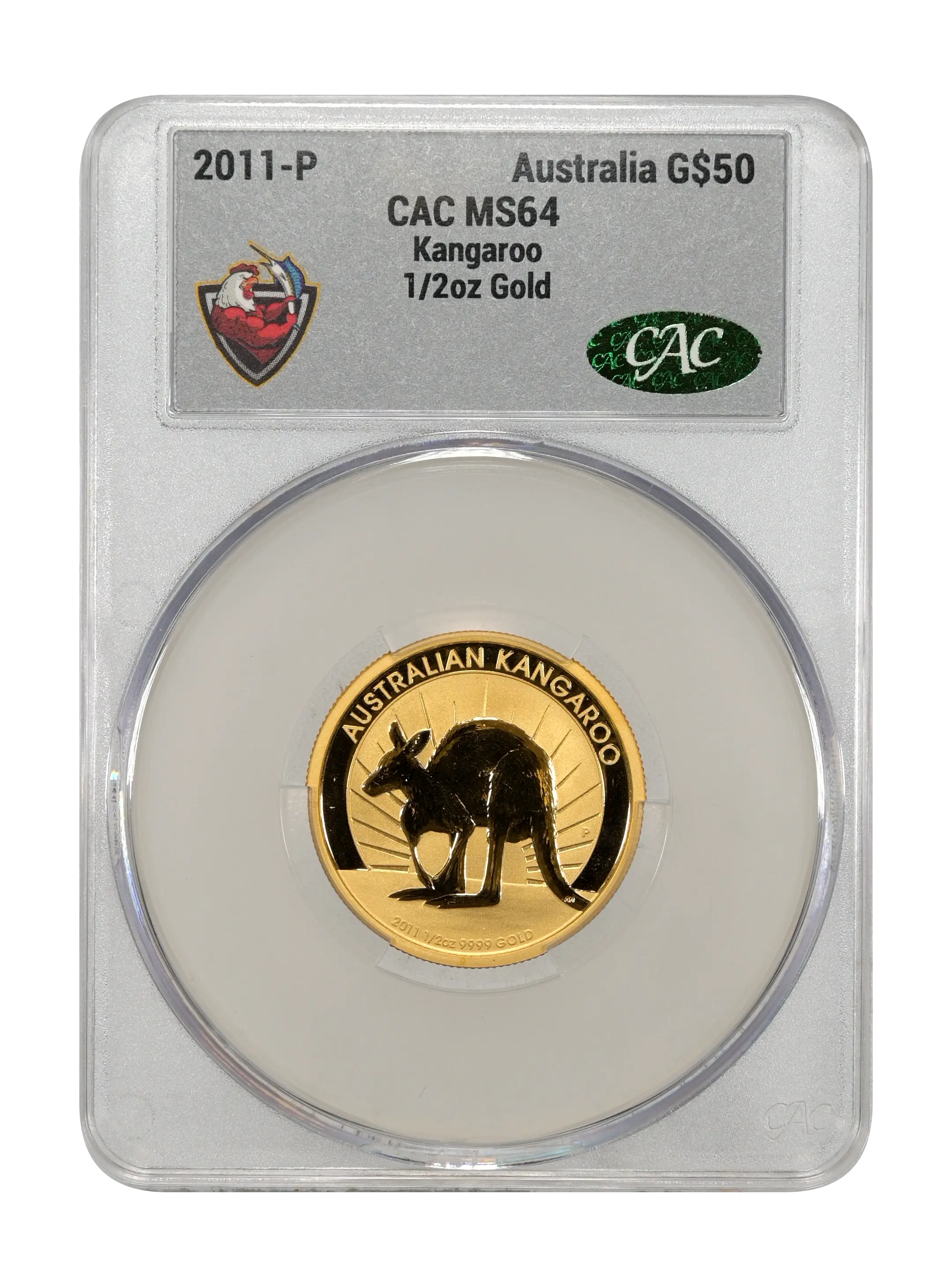 2011-P G$50 1/2oz Gold, Kangaroo MS
