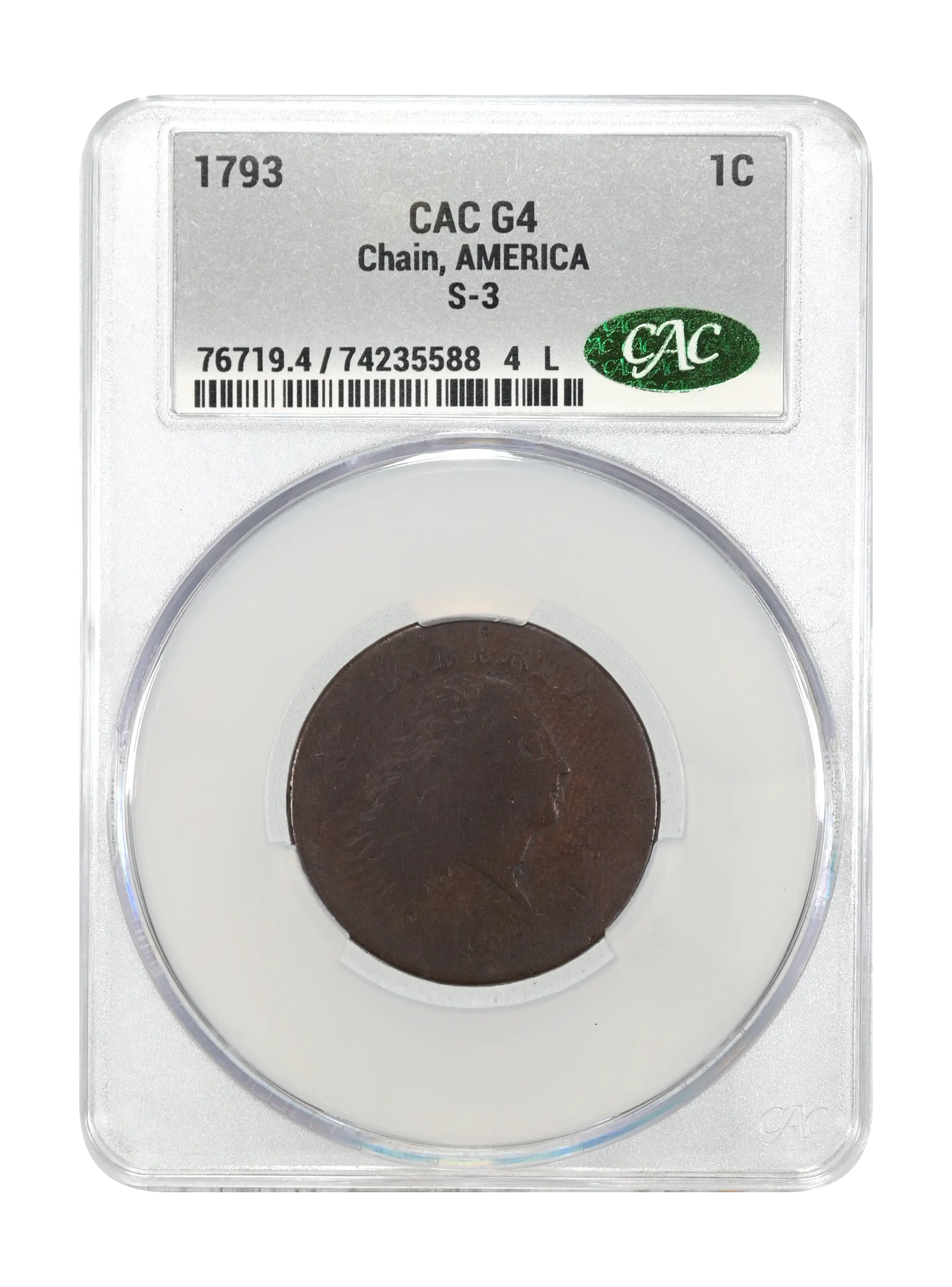 1793 1c Chain, AMERICA, S-3 MS BN thumbnail 19