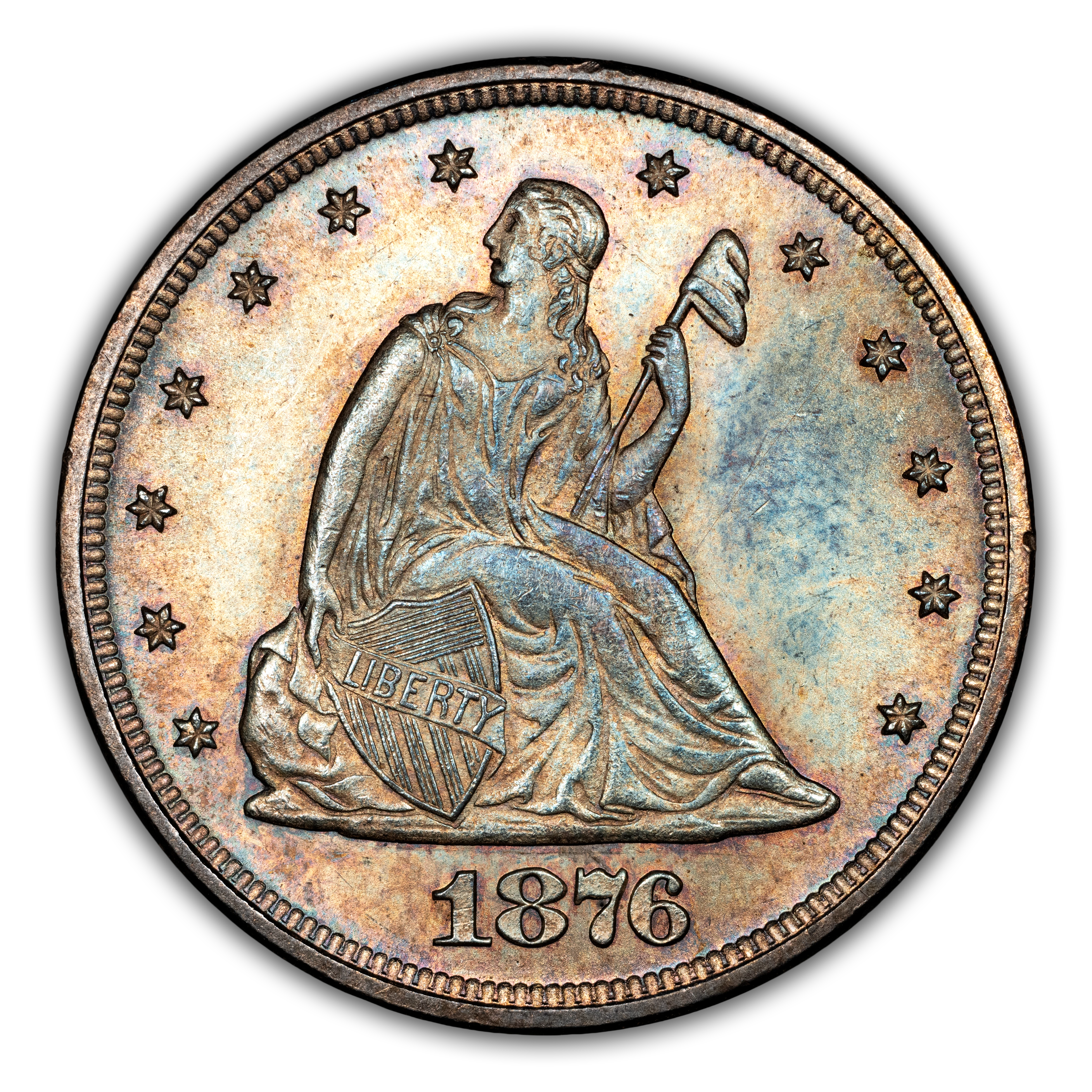 Twenty-Cent Piece Set 20c Seated Liberty, no 1876-CC, 4 Coins MS thumbnail 7