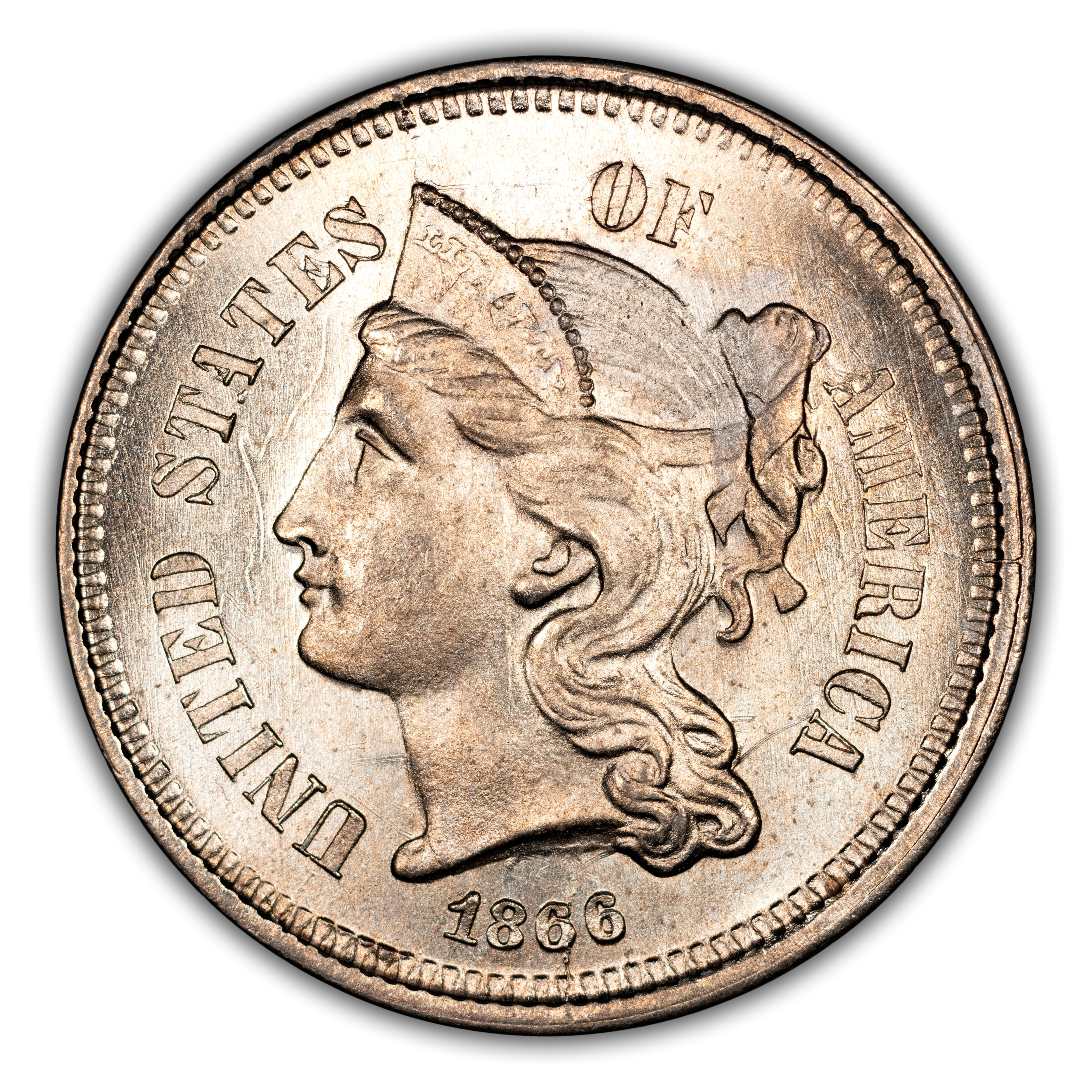 1866 3 Cent Nickel Values & Prices | Greysheet