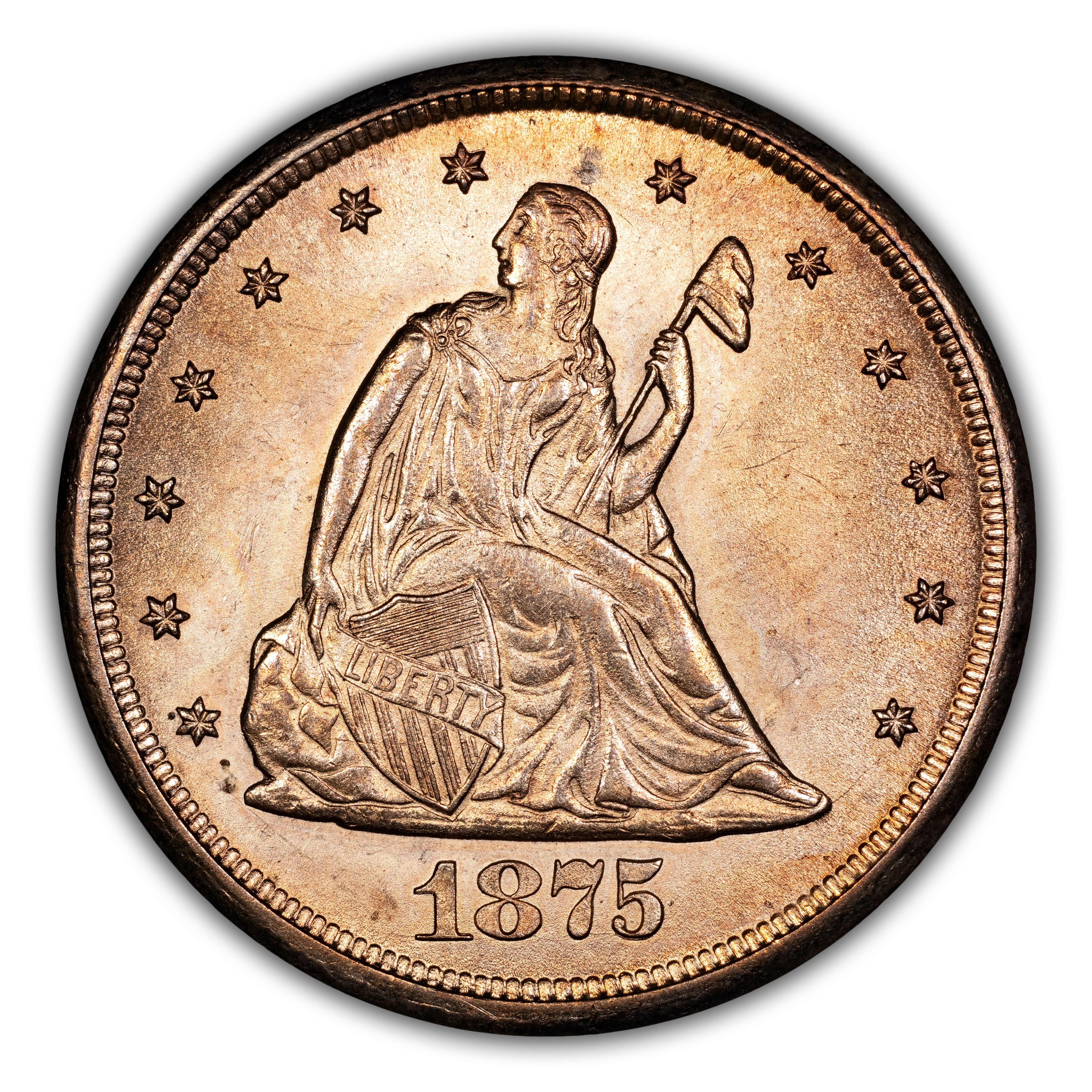1875-CC 20c MS