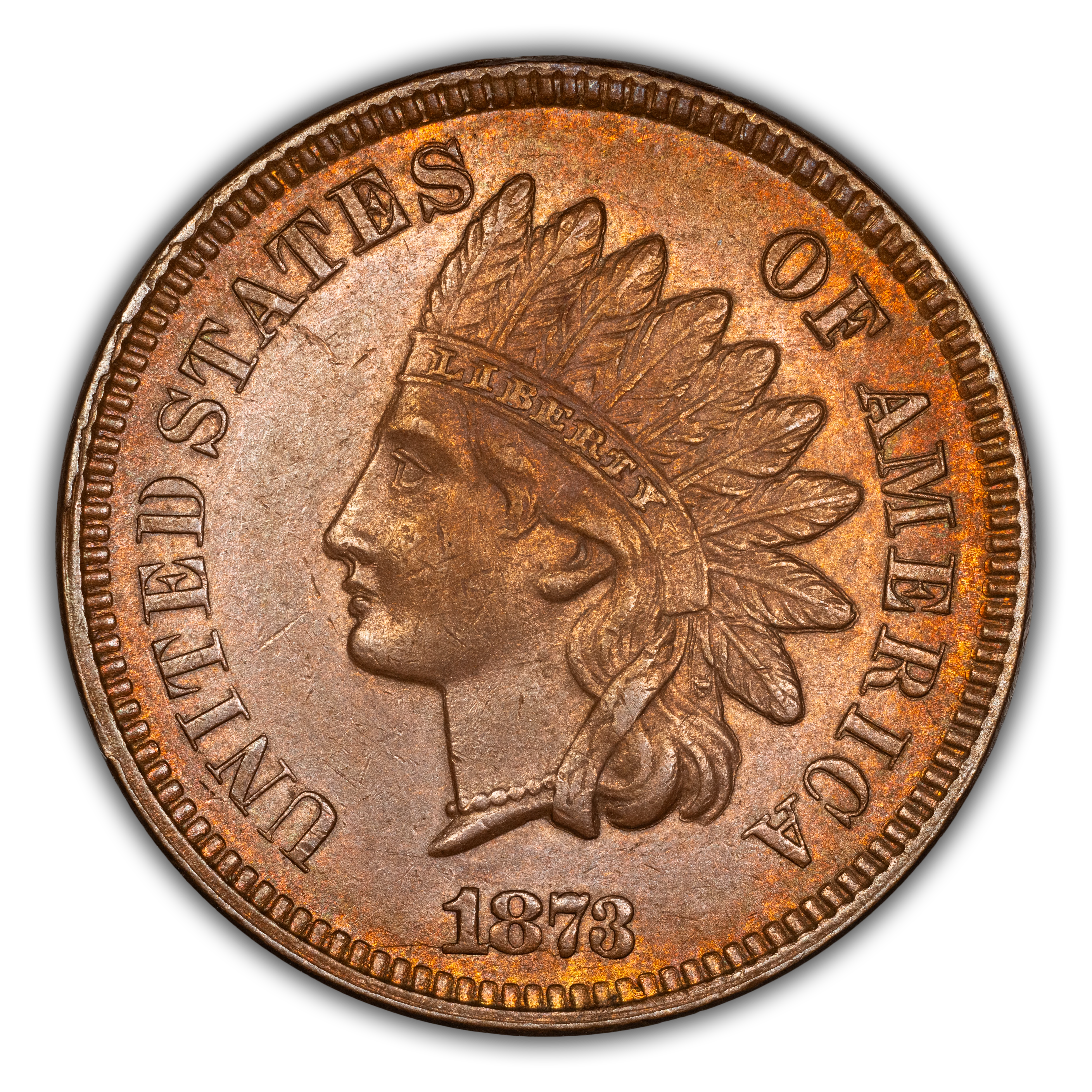1873 1c Doubled LIBERTY MS BN
