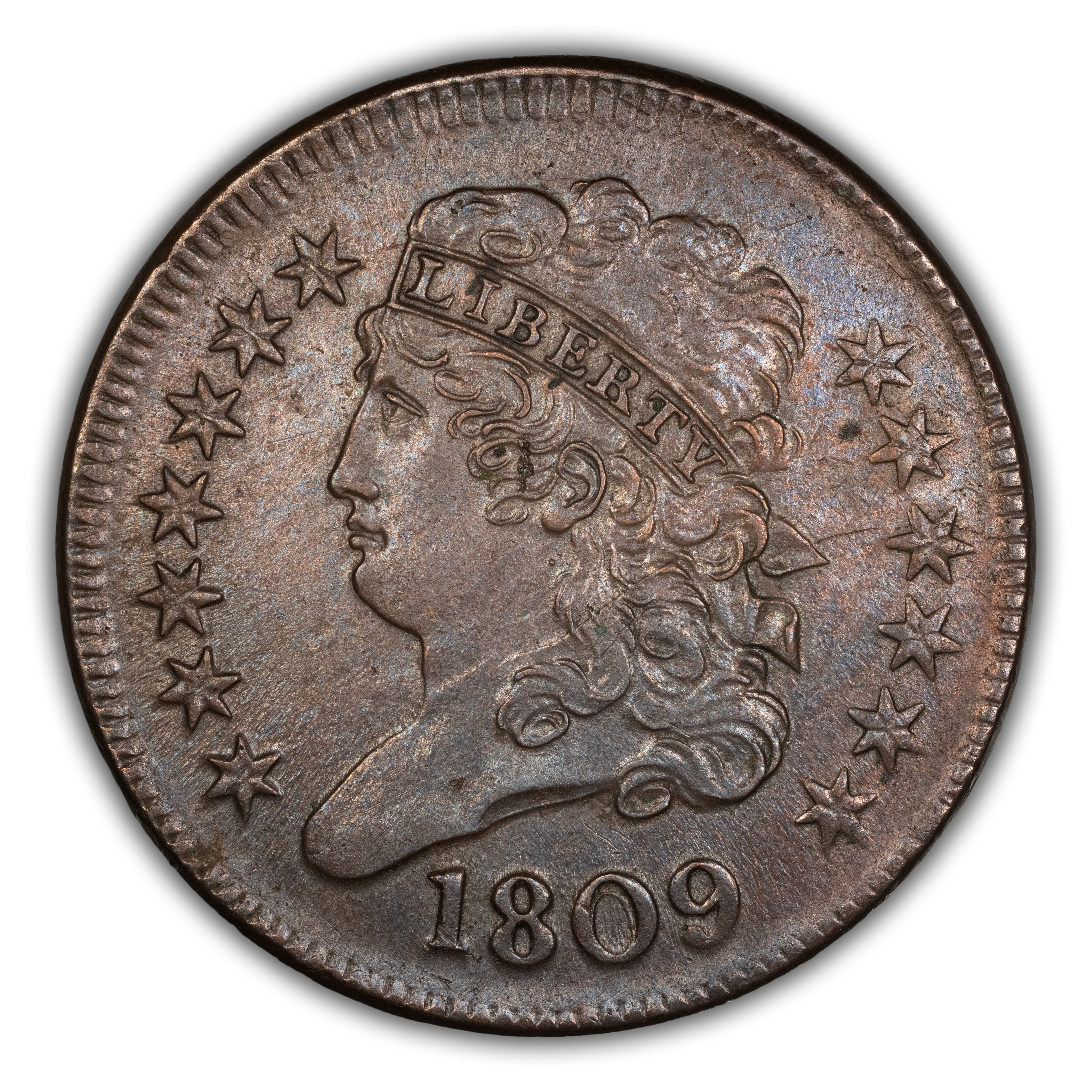 1809 1/2c Large O over Small o MS BN