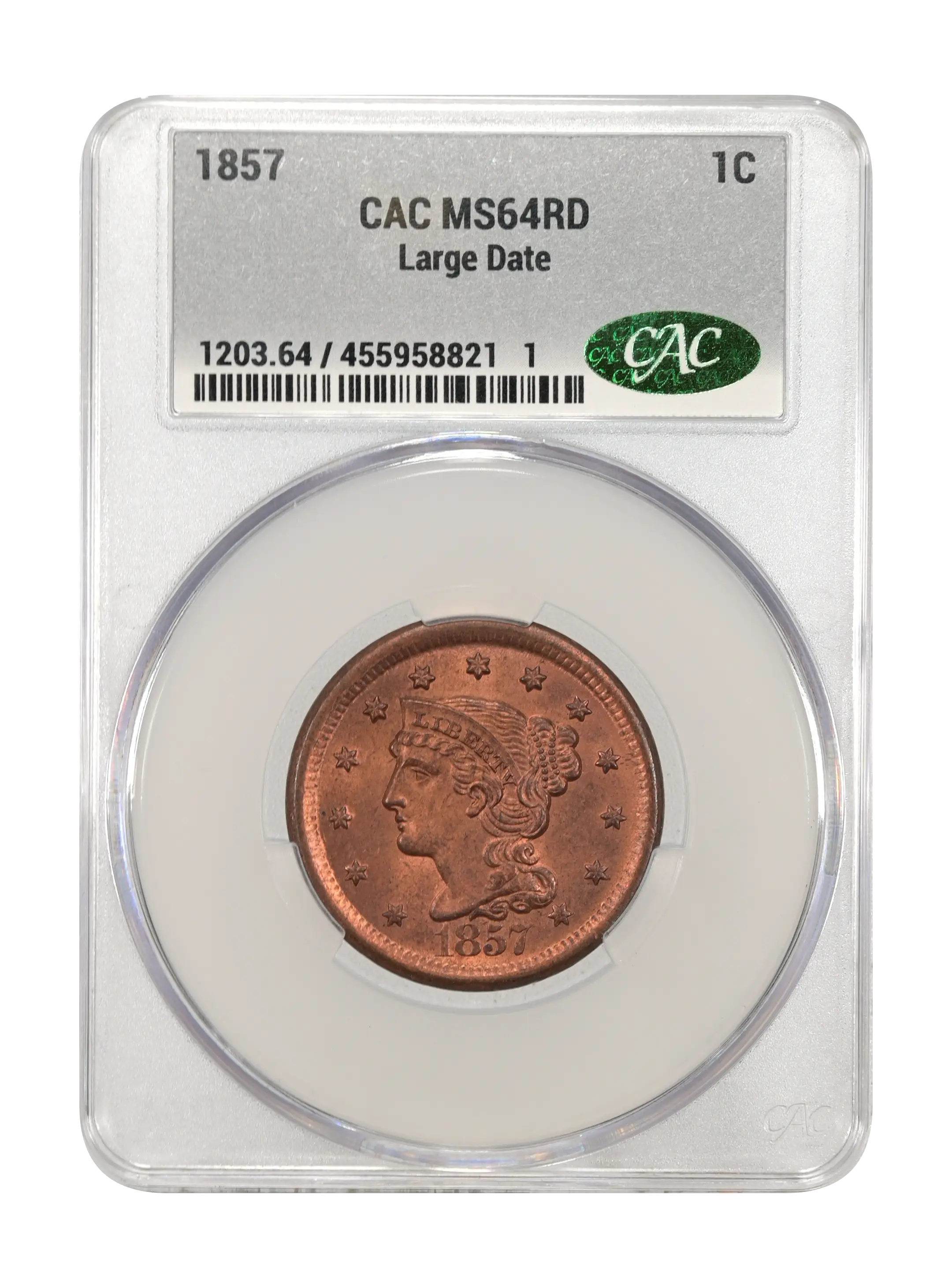 1857 1c Large Date MS RD thumbnail 5