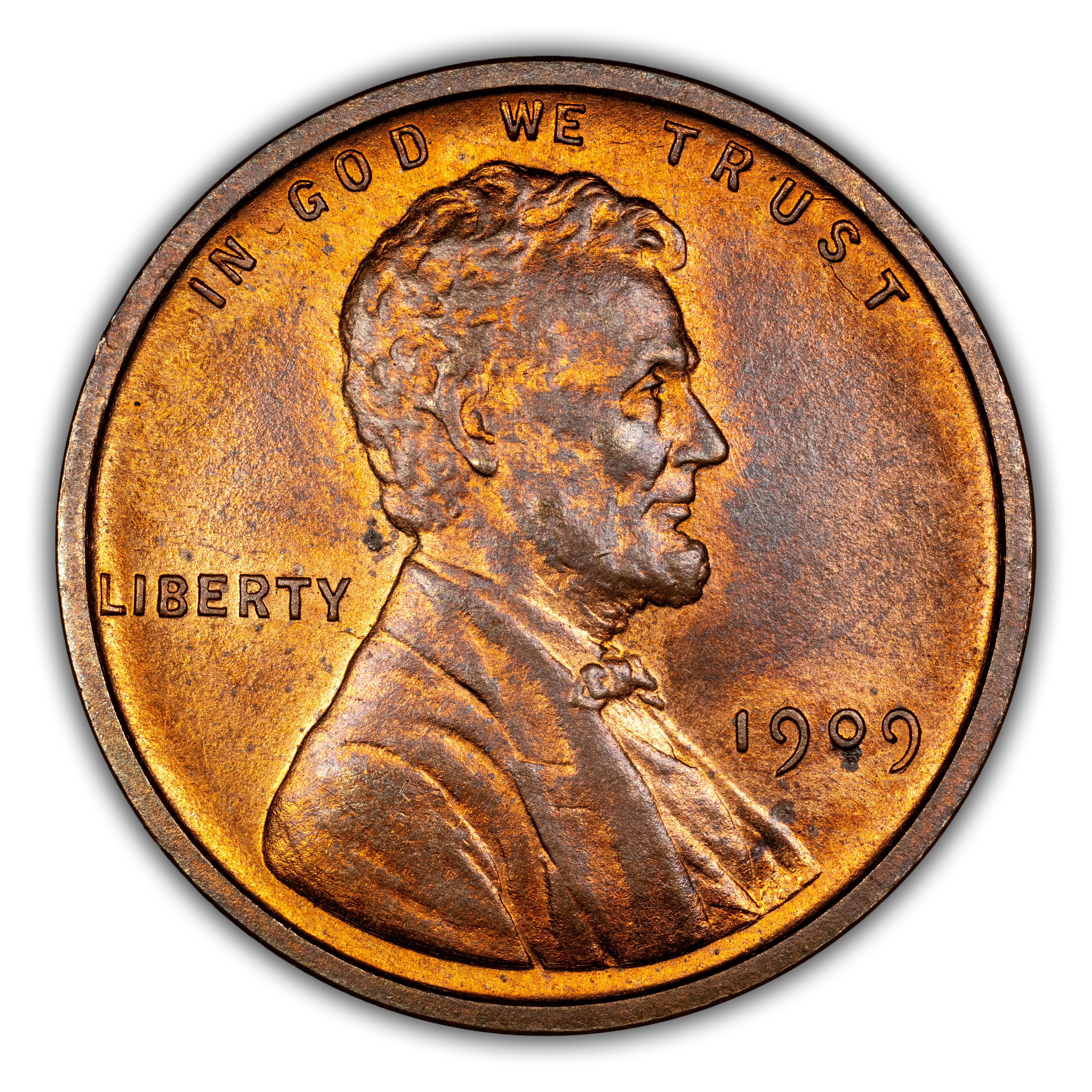 1909 1c Lincoln, Matte Finish PR RB thumbnail 3