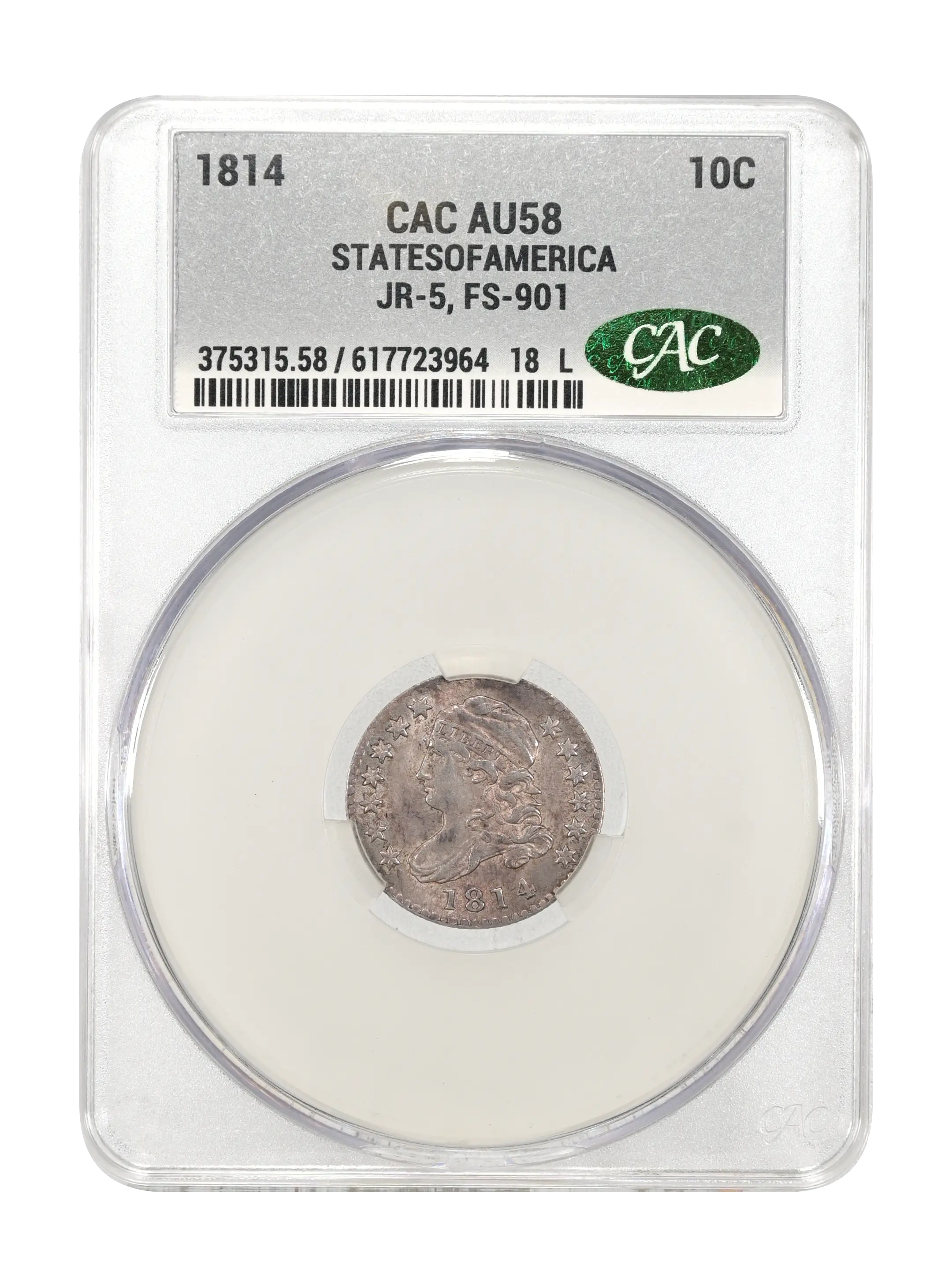 1814 10c STATESOFAMERICA, JR-5, FS-901 MS thumbnail 10