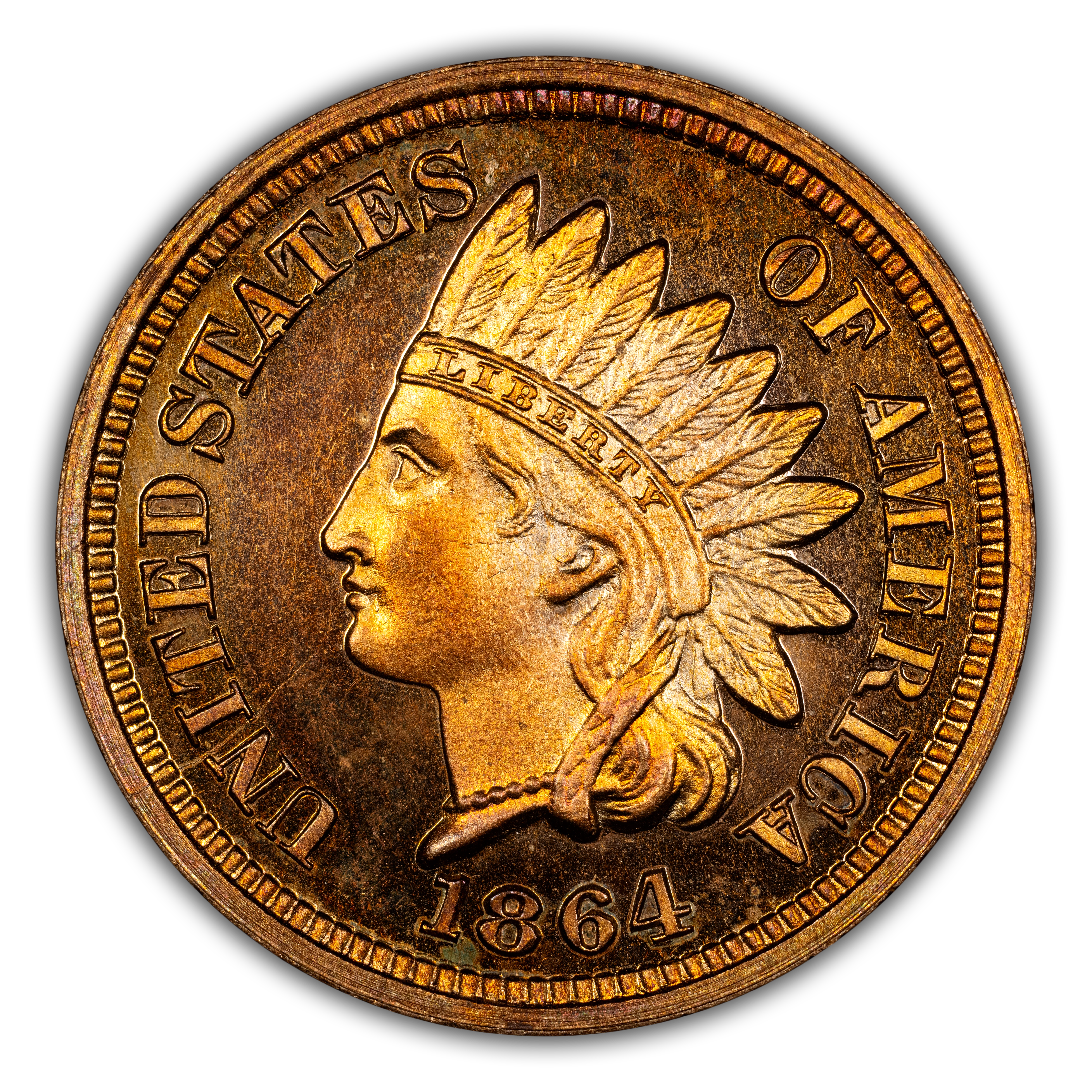 1864 1c Copper Nickel PR CAM thumbnail 4