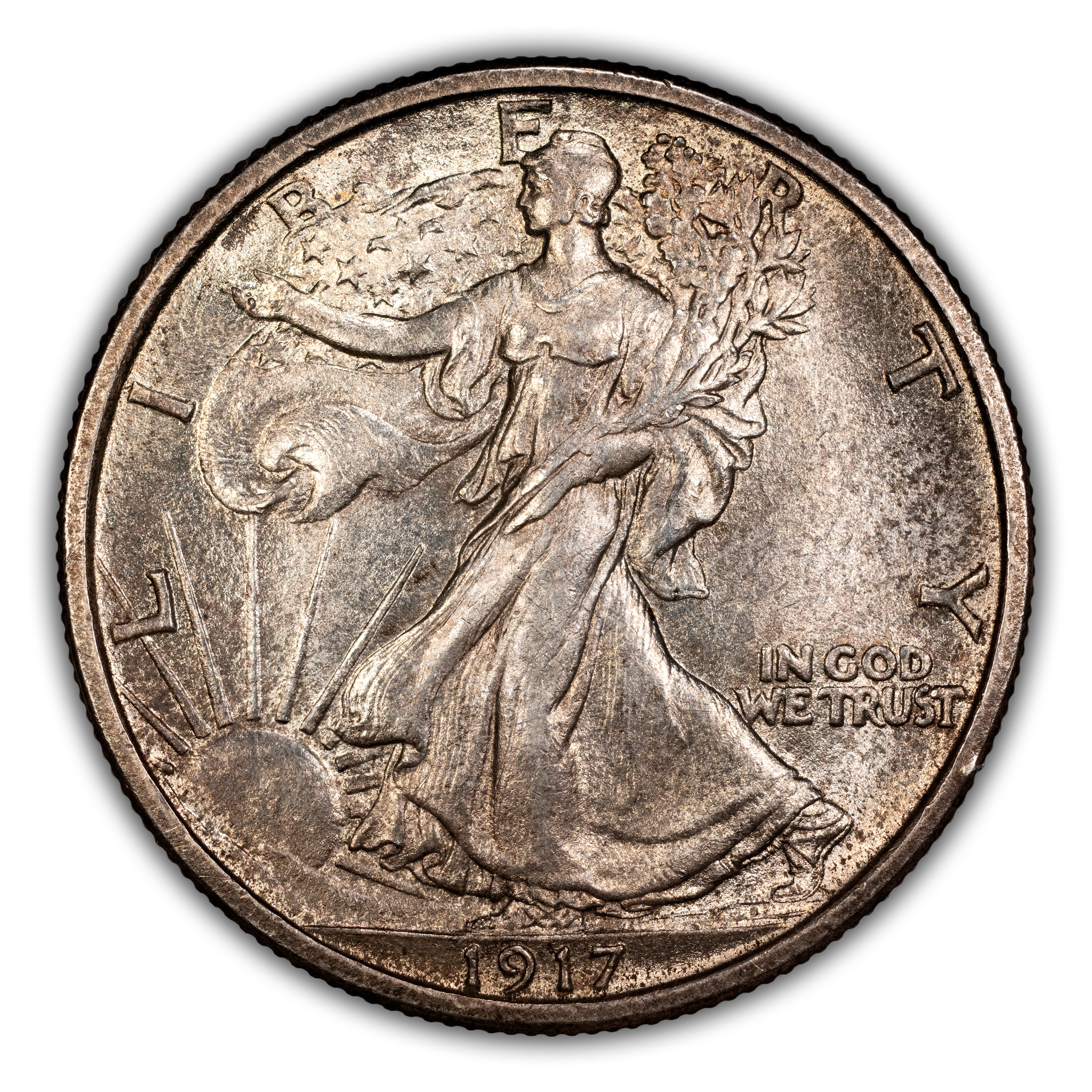 1917-D 50c Mintmark Reverse MS thumbnail 4
