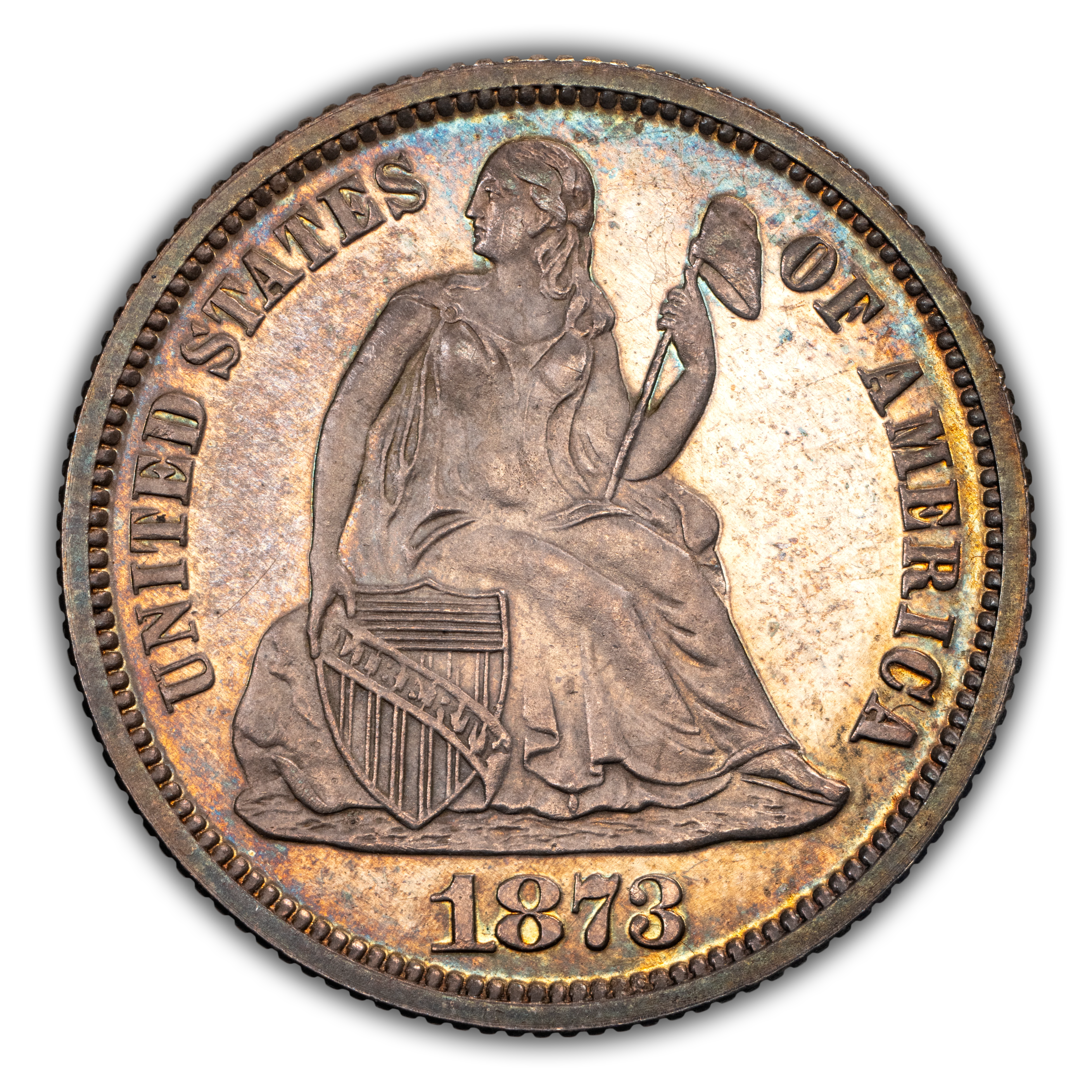 1873 10c No Arrows, Closed 3 MS thumbnail 2