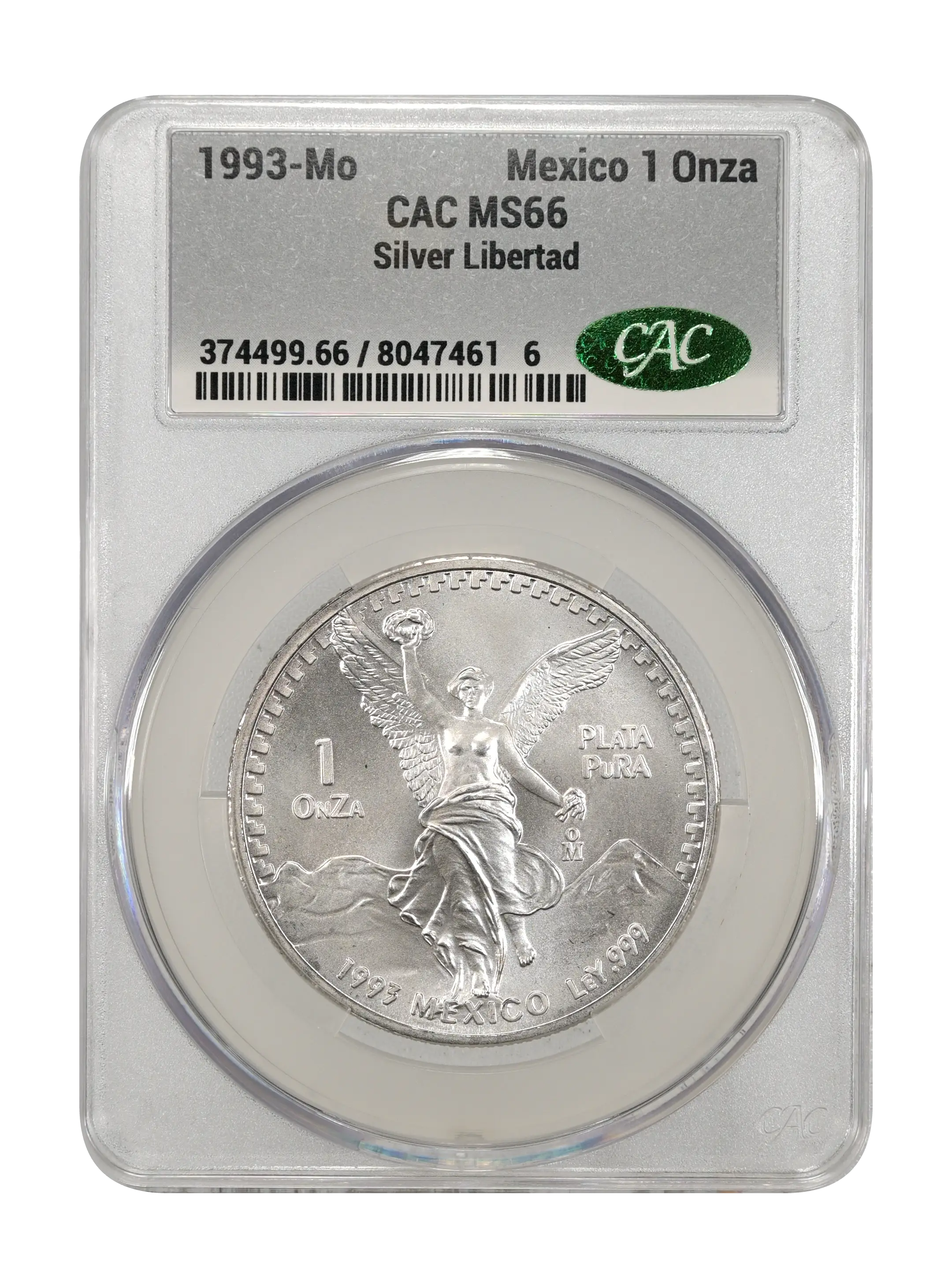 1993-Mo 1 Onza Libertad, Silver MS (KM-494.3) thumbnail 11