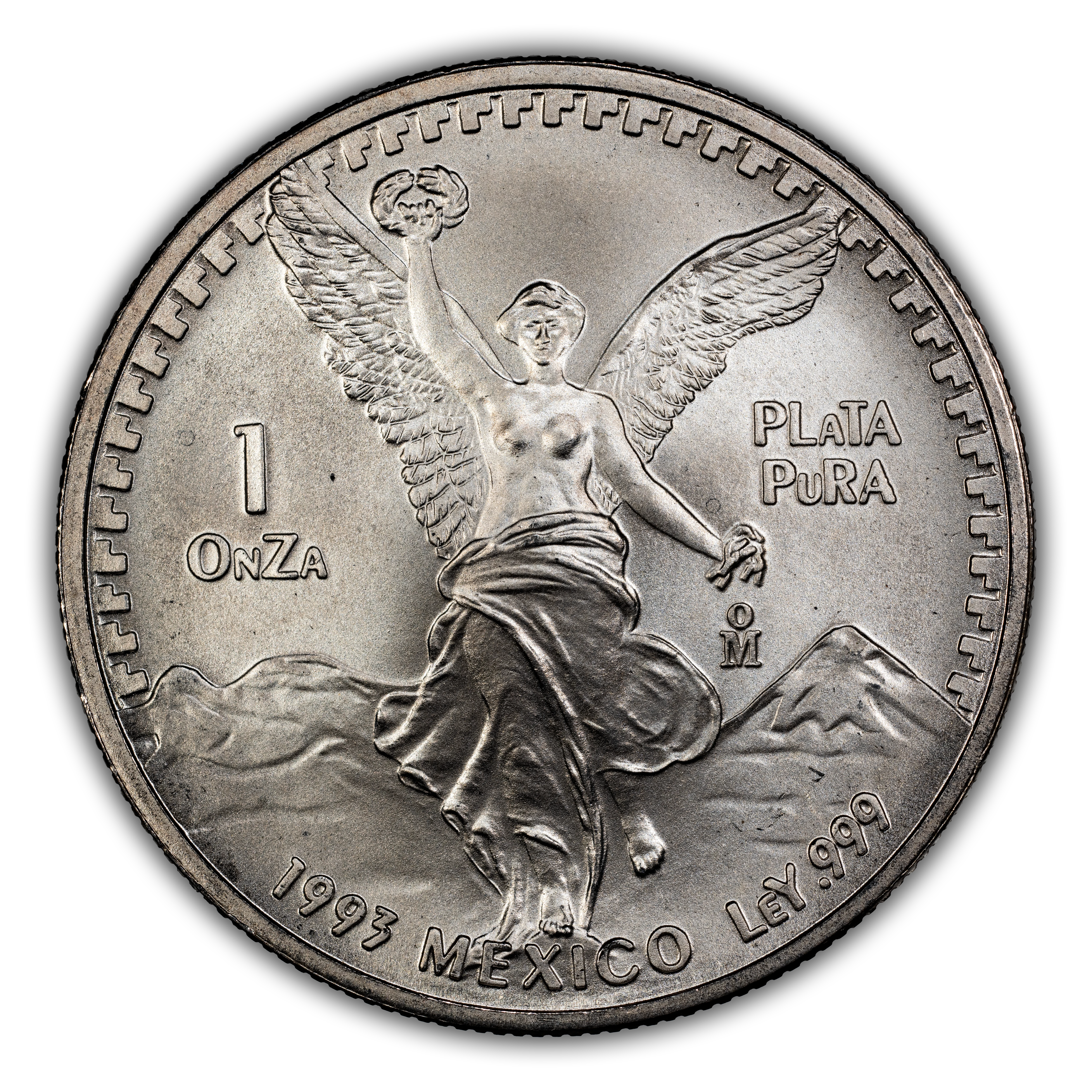 1993-Mo 1 Onza Libertad, Silver MS (KM-494.3) thumbnail 3