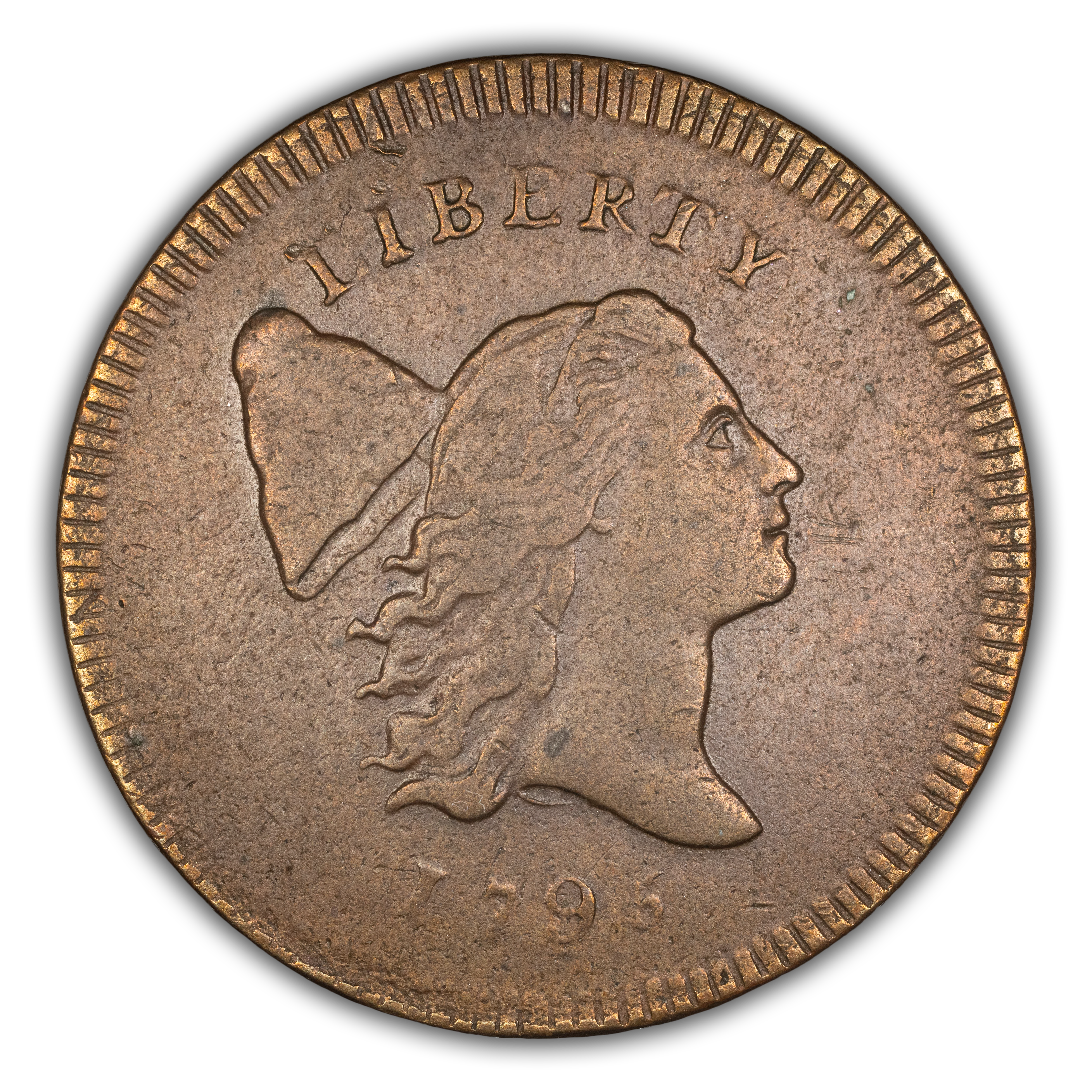 1795 1/2c No Pole, Plain Edge MS BN