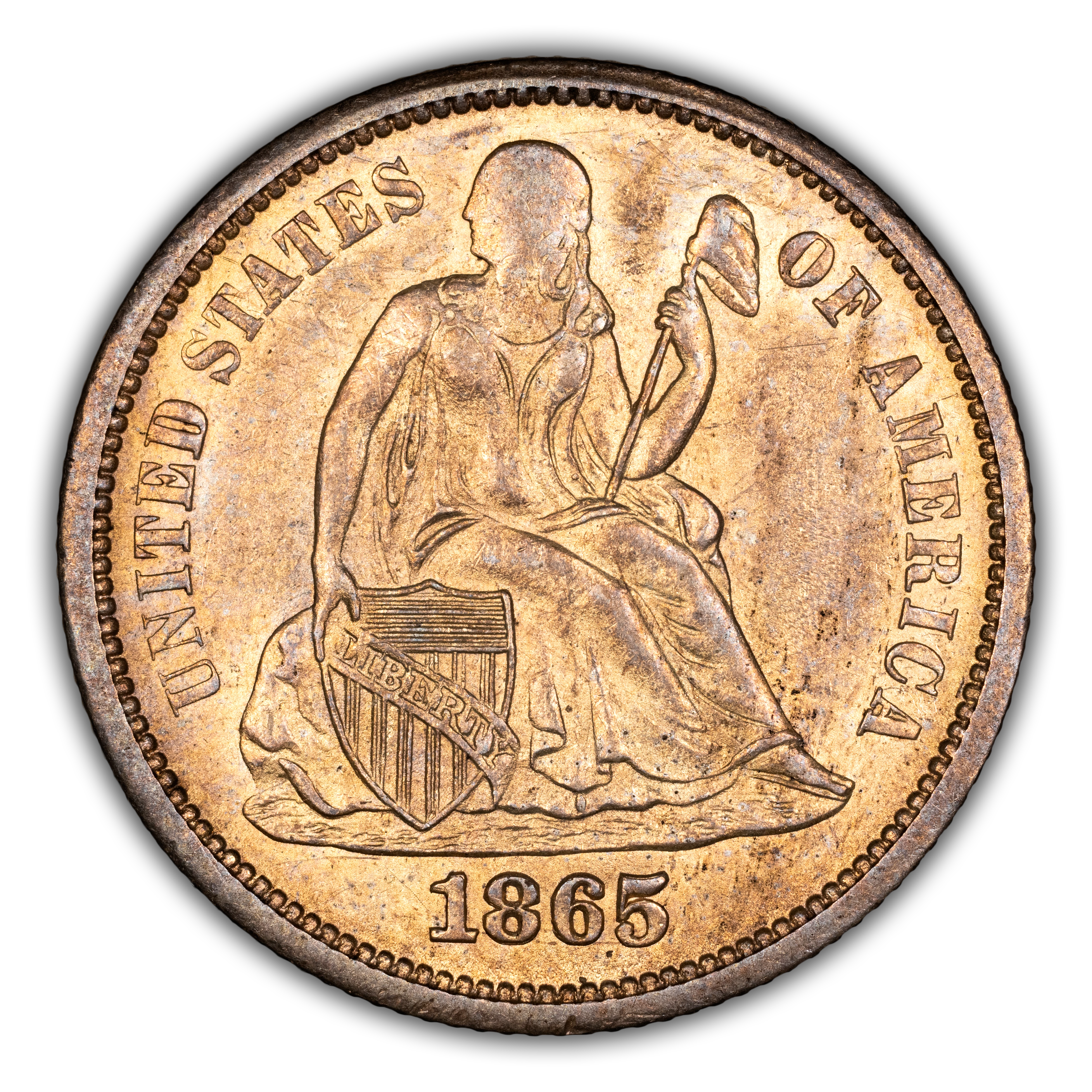 1865-S 10c MS thumbnail 2
