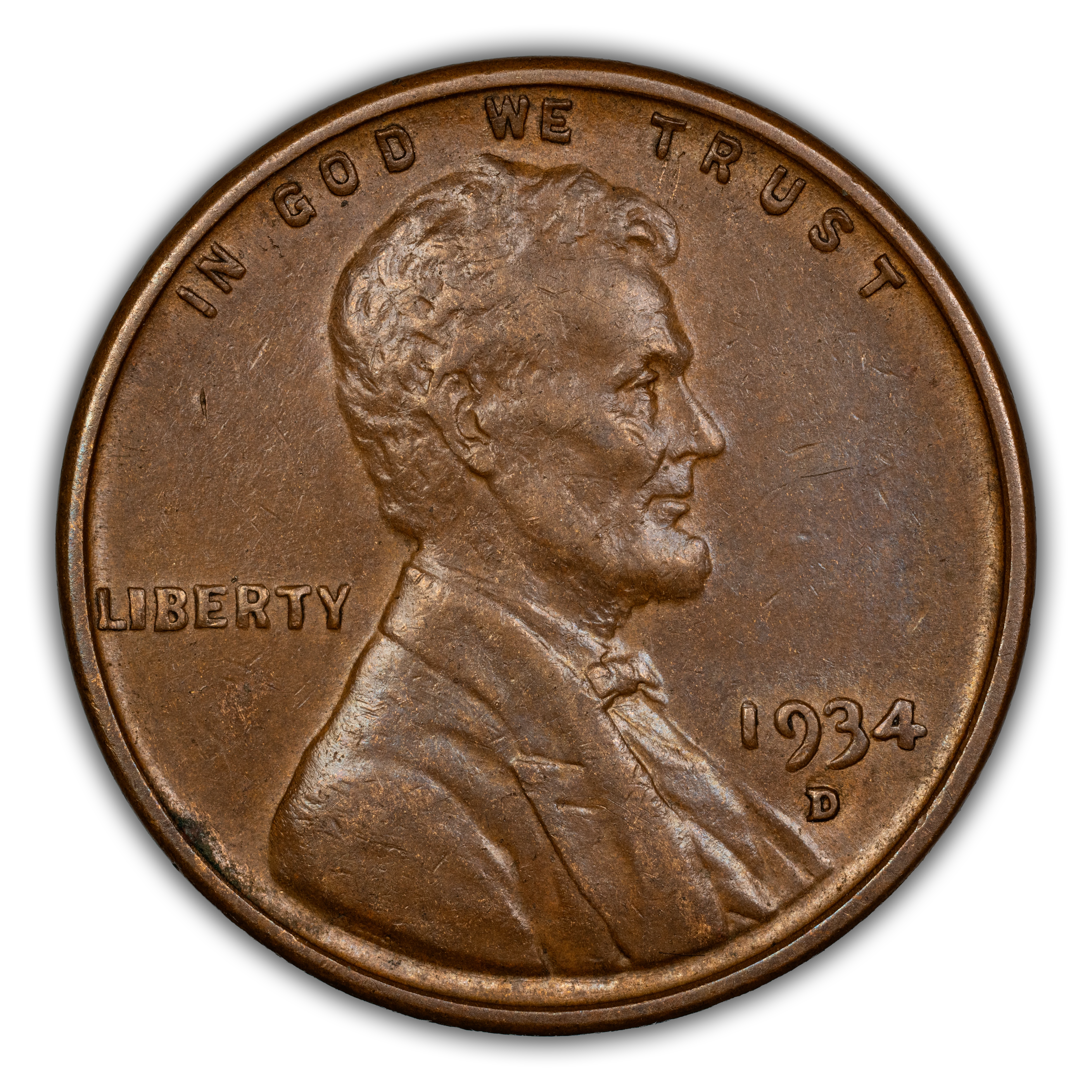 1934-D 1c Doubled Die Obverse, FS-101 MS BN