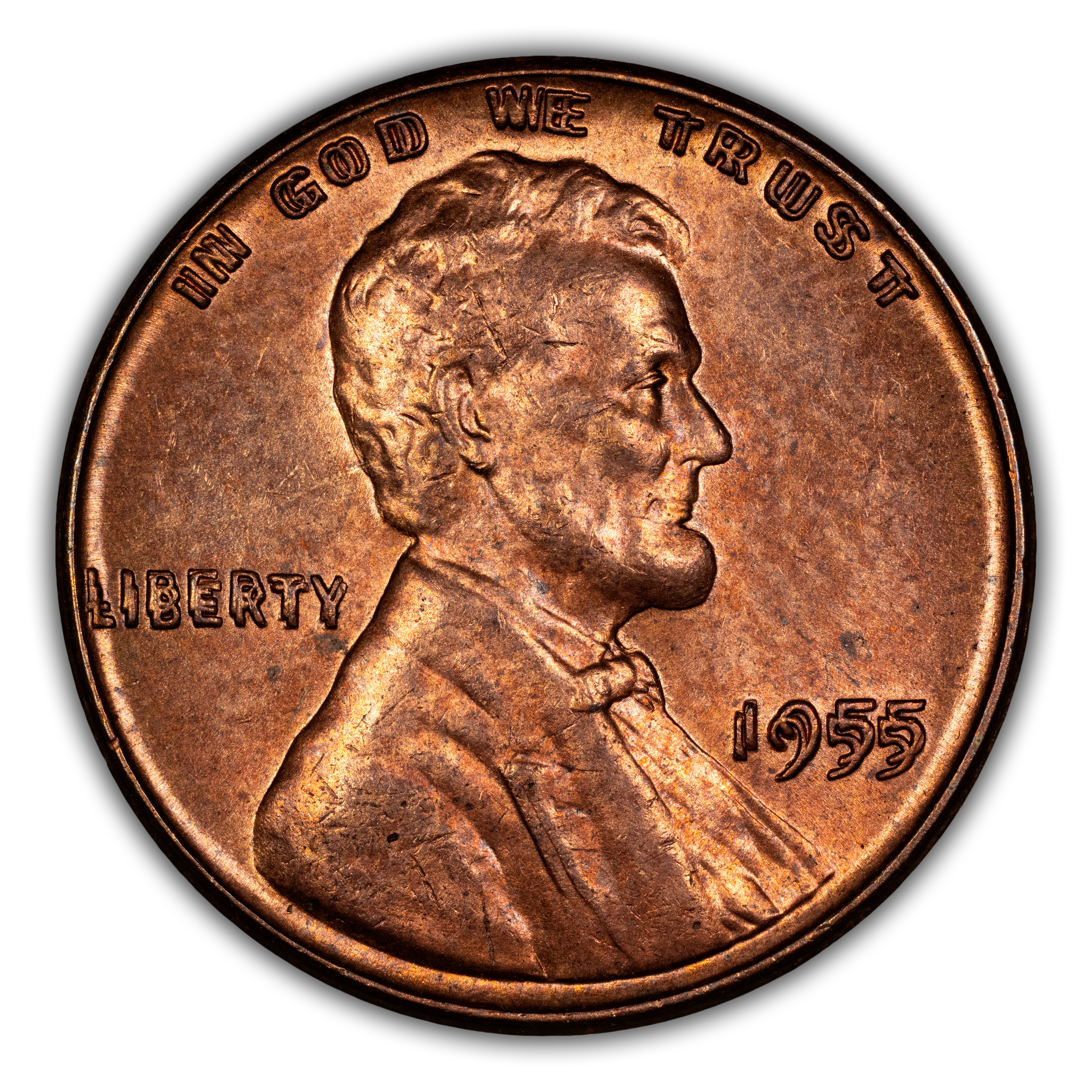 1955 1c Doubled Die Obverse MS RB thumbnail 2