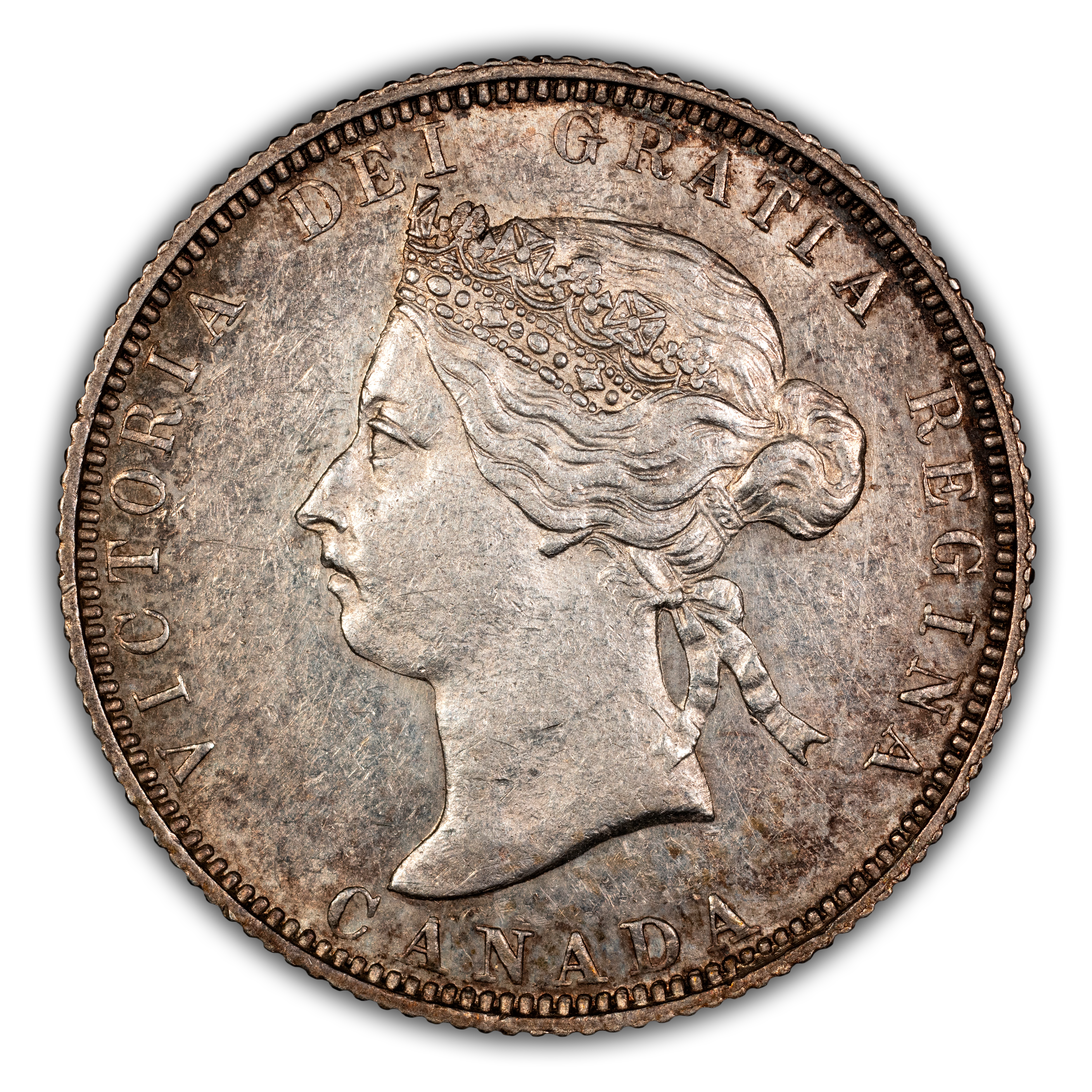 1886/6 25c Obverse 4, Double Knobbed 6 MS thumbnail 2