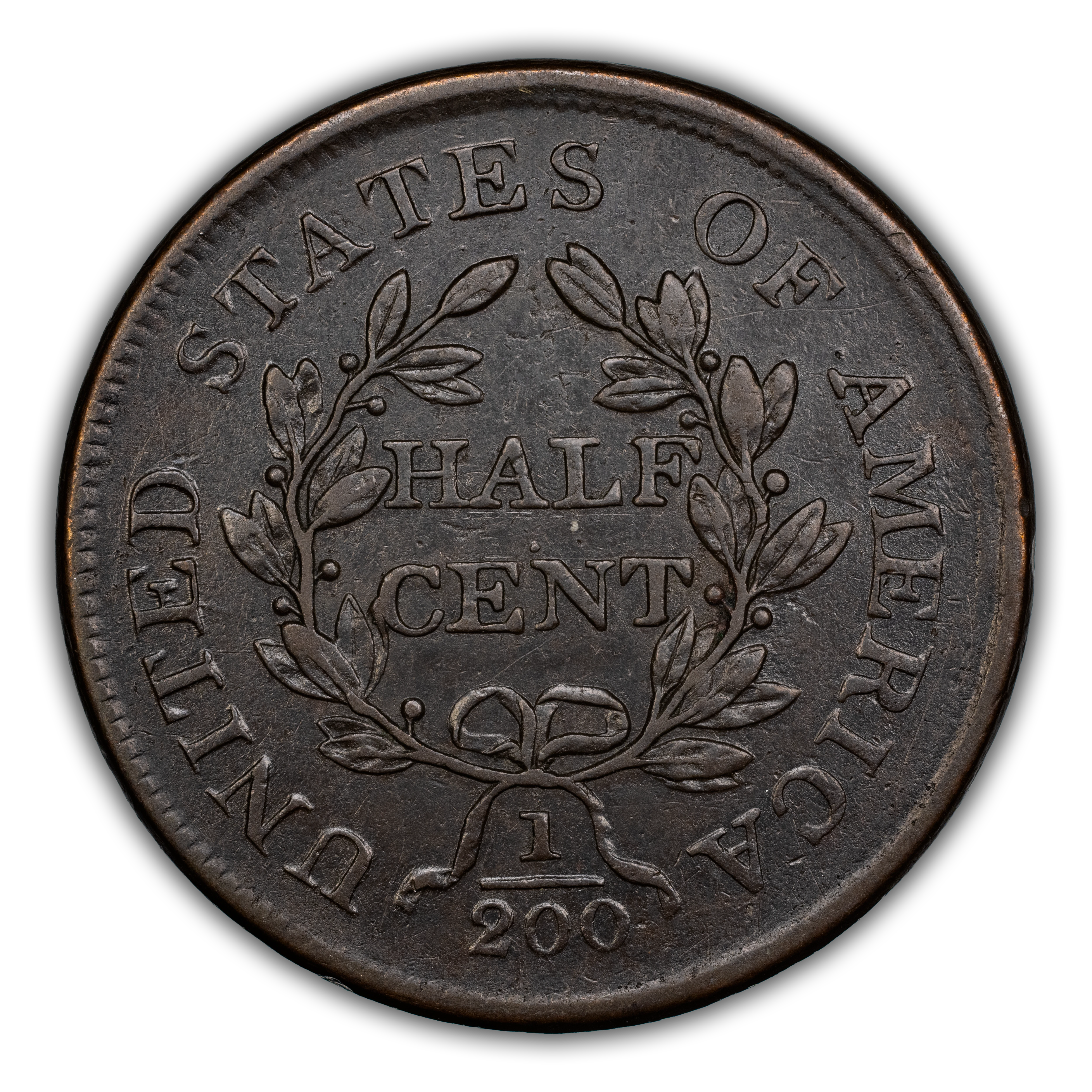 1804 1/2c Crosslet 4, No Stems, C-12 MS BN thumbnail 4