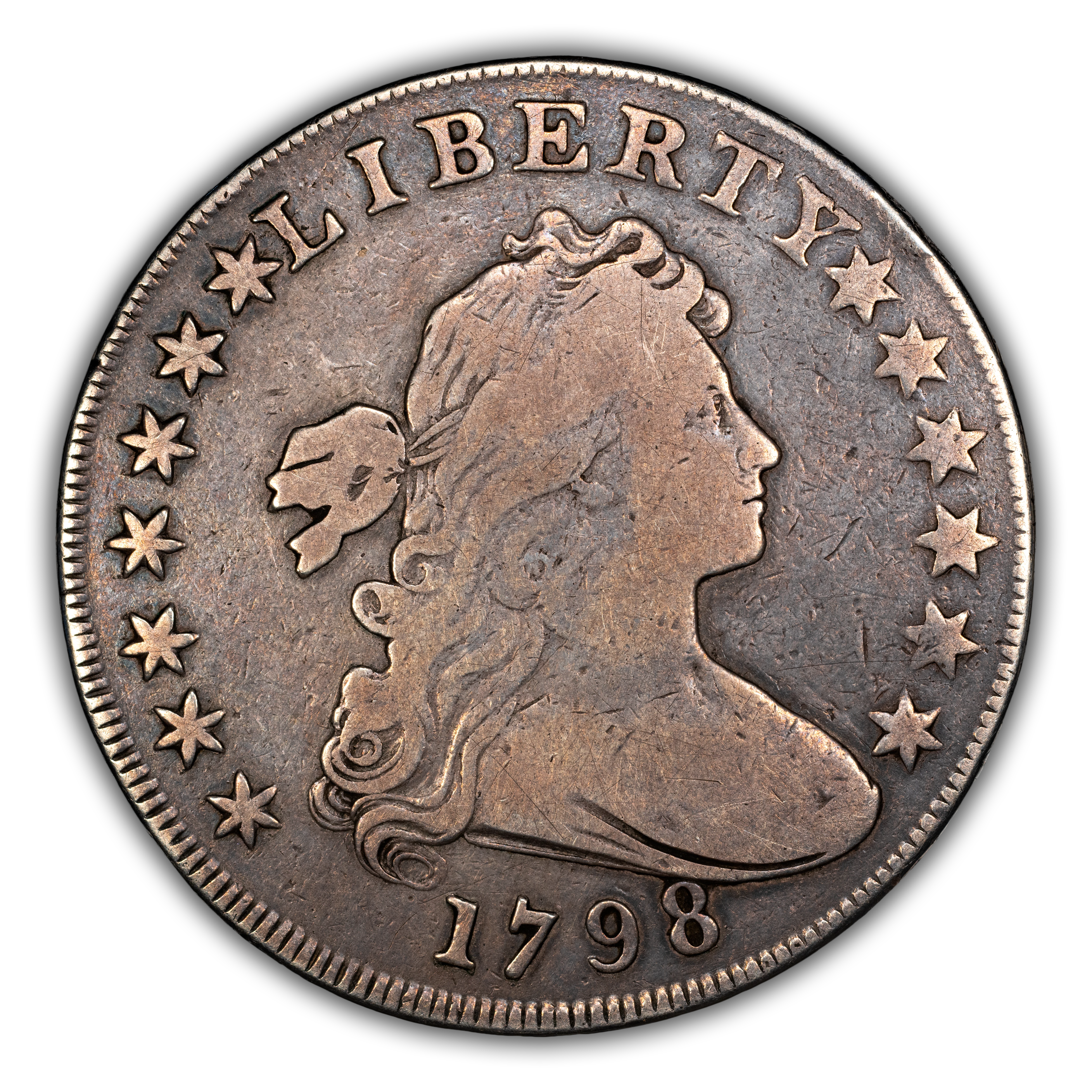 1798 $1  Large Eagle, Pointed 9 MS thumbnail 3