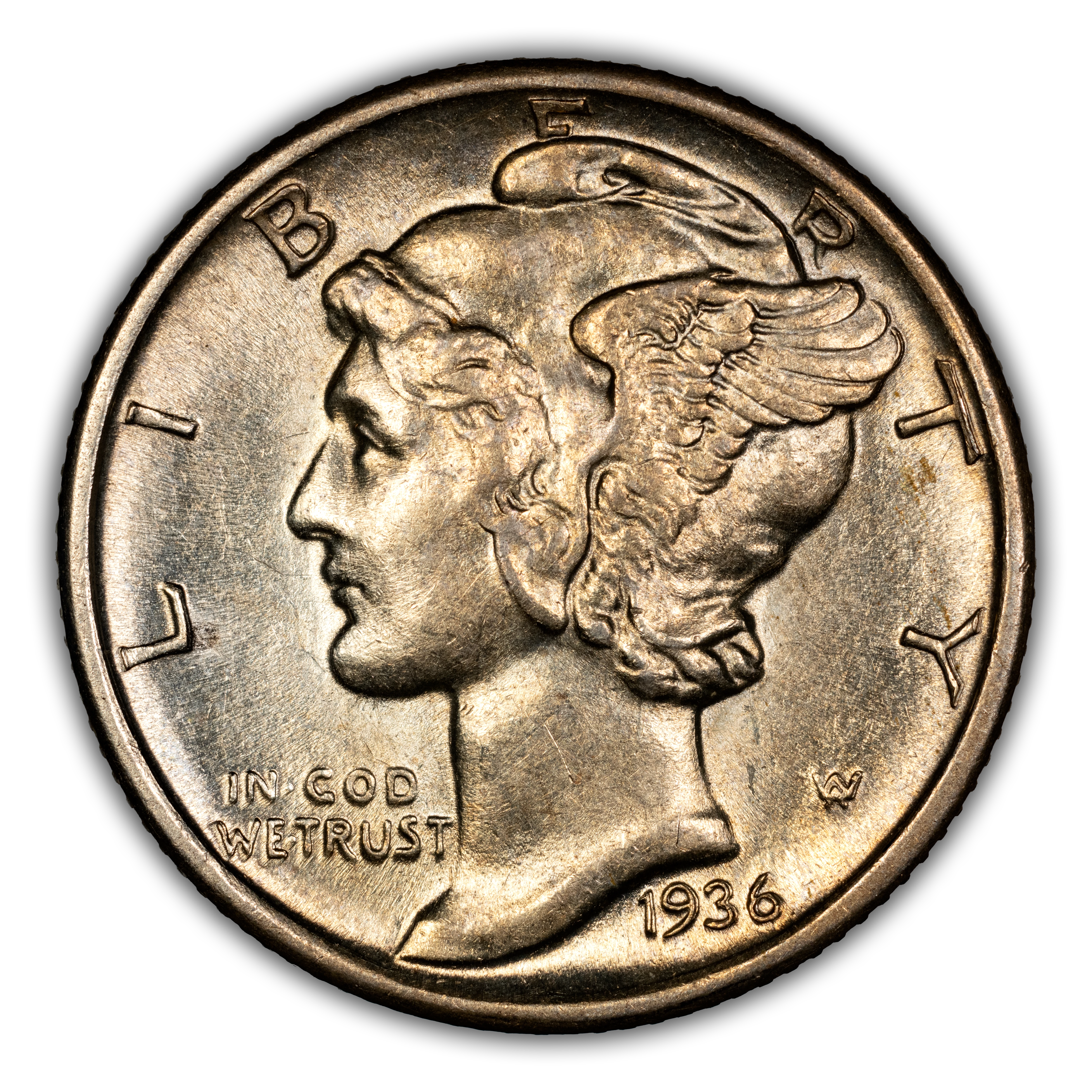 1936-D 10c MS