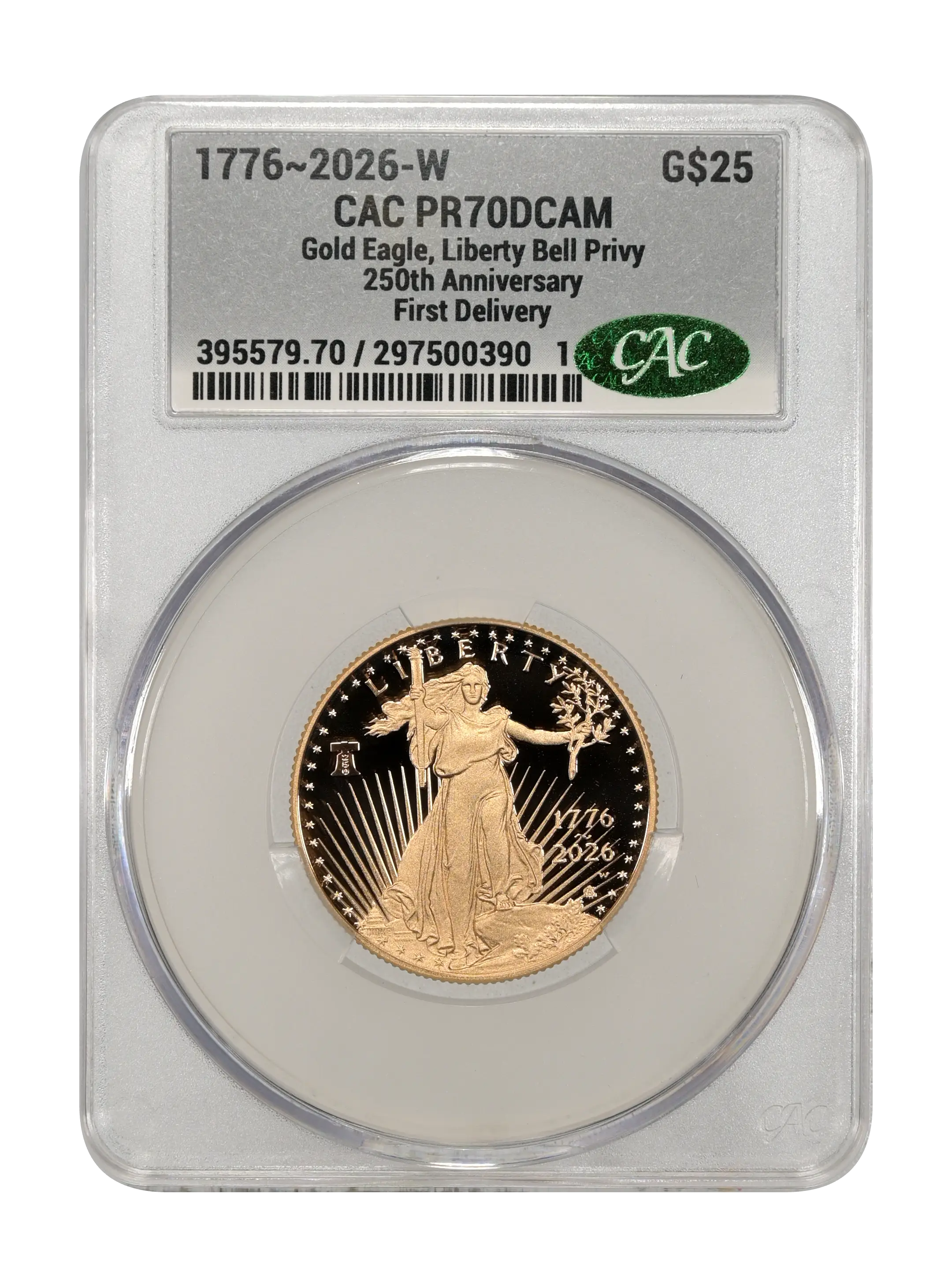 1776~2026-W $25  Gold Eagle, Liberty Bell Privy, 250th Anniversary PR DCAM thumbnail 10