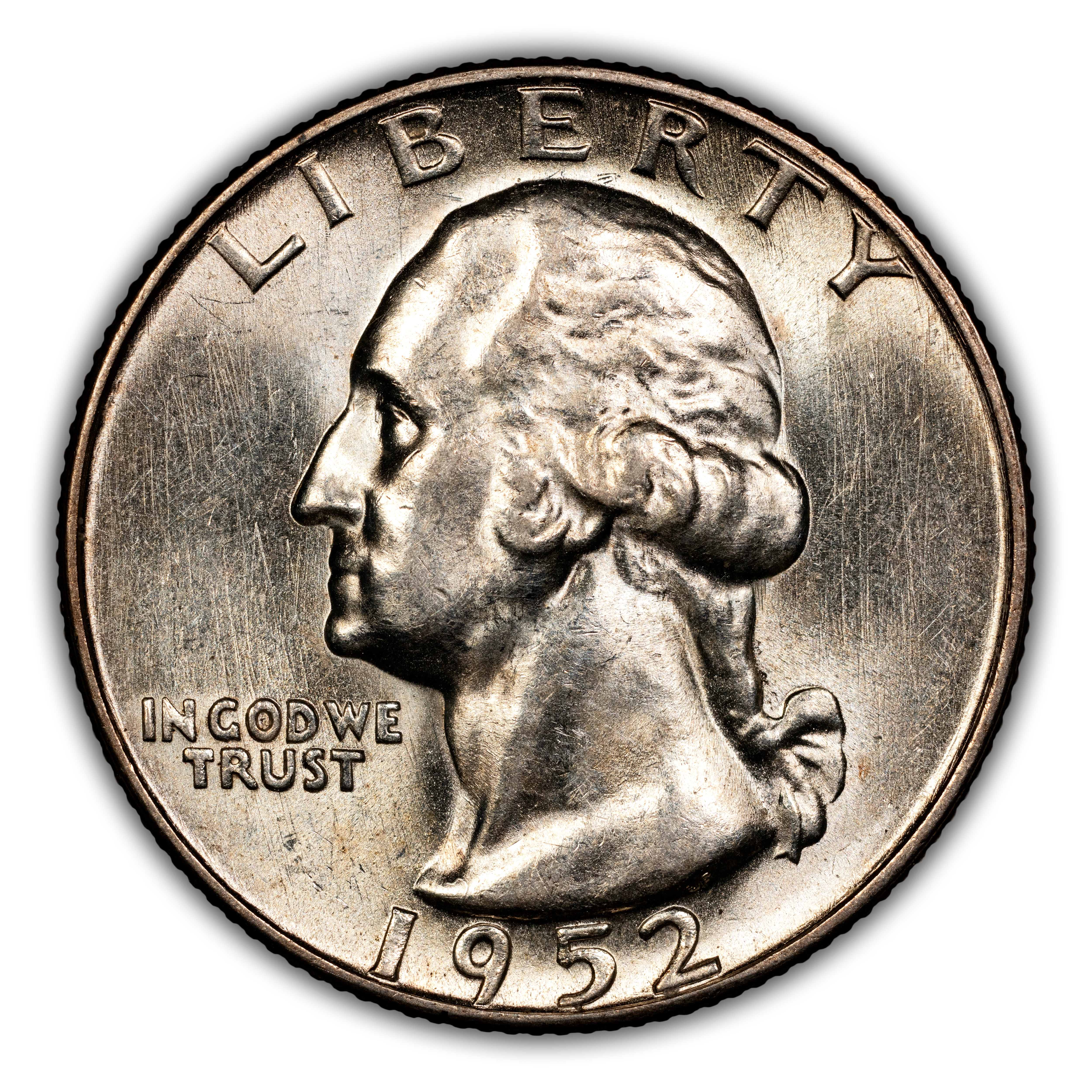 1952-S/S 25c Repunched Mintmark, FS-501 MS