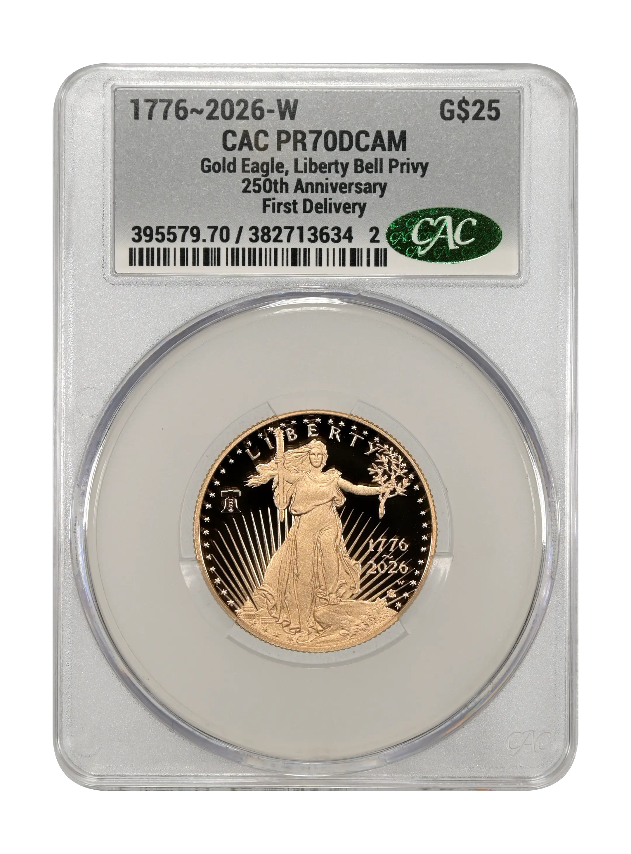 1776~2026-W $25  Gold Eagle, Liberty Bell Privy, 250th Anniversary PR DCAM thumbnail 11