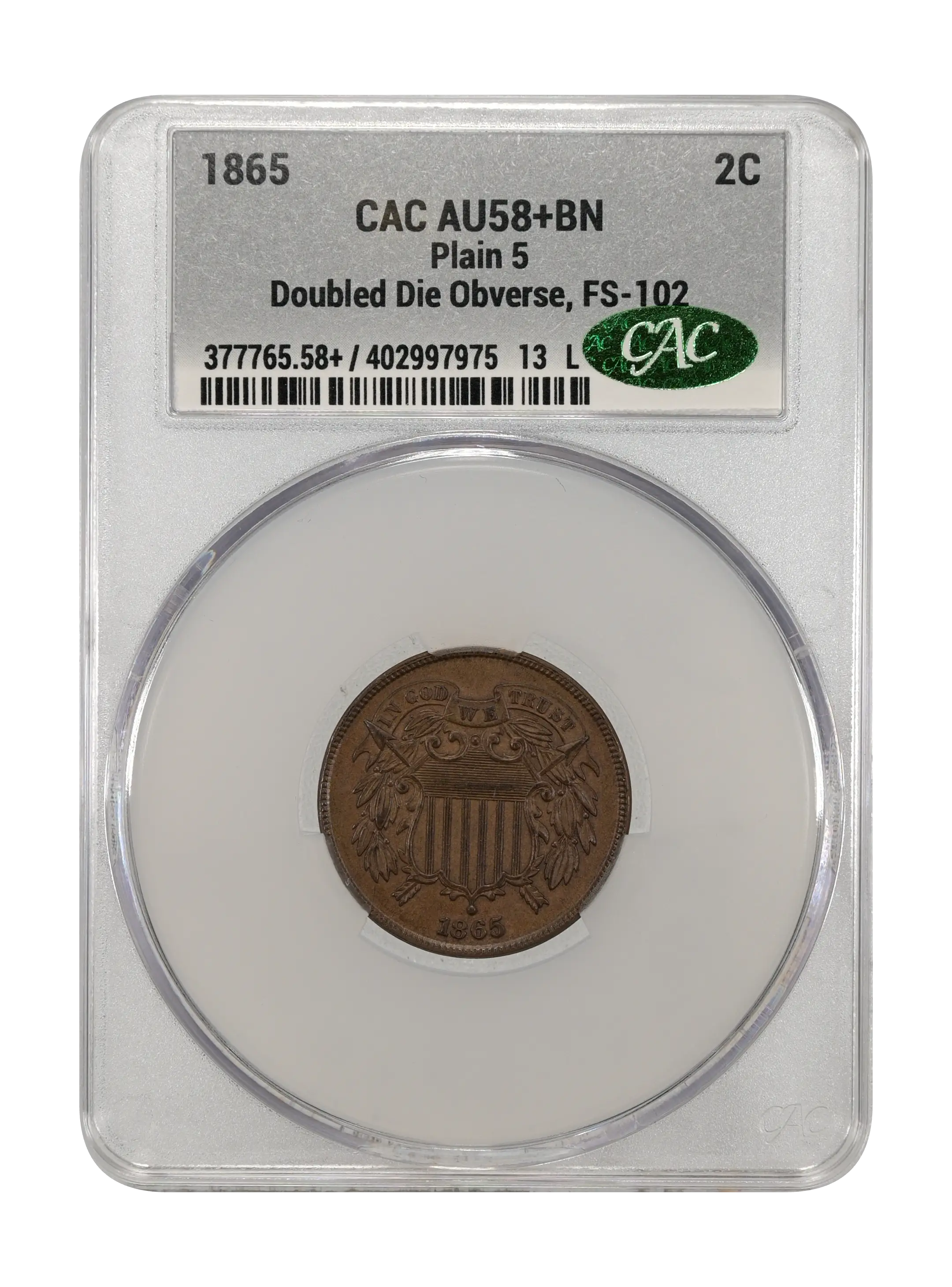 1865 2c Plain 5, DDO, FS-102 MS BN thumbnail 4