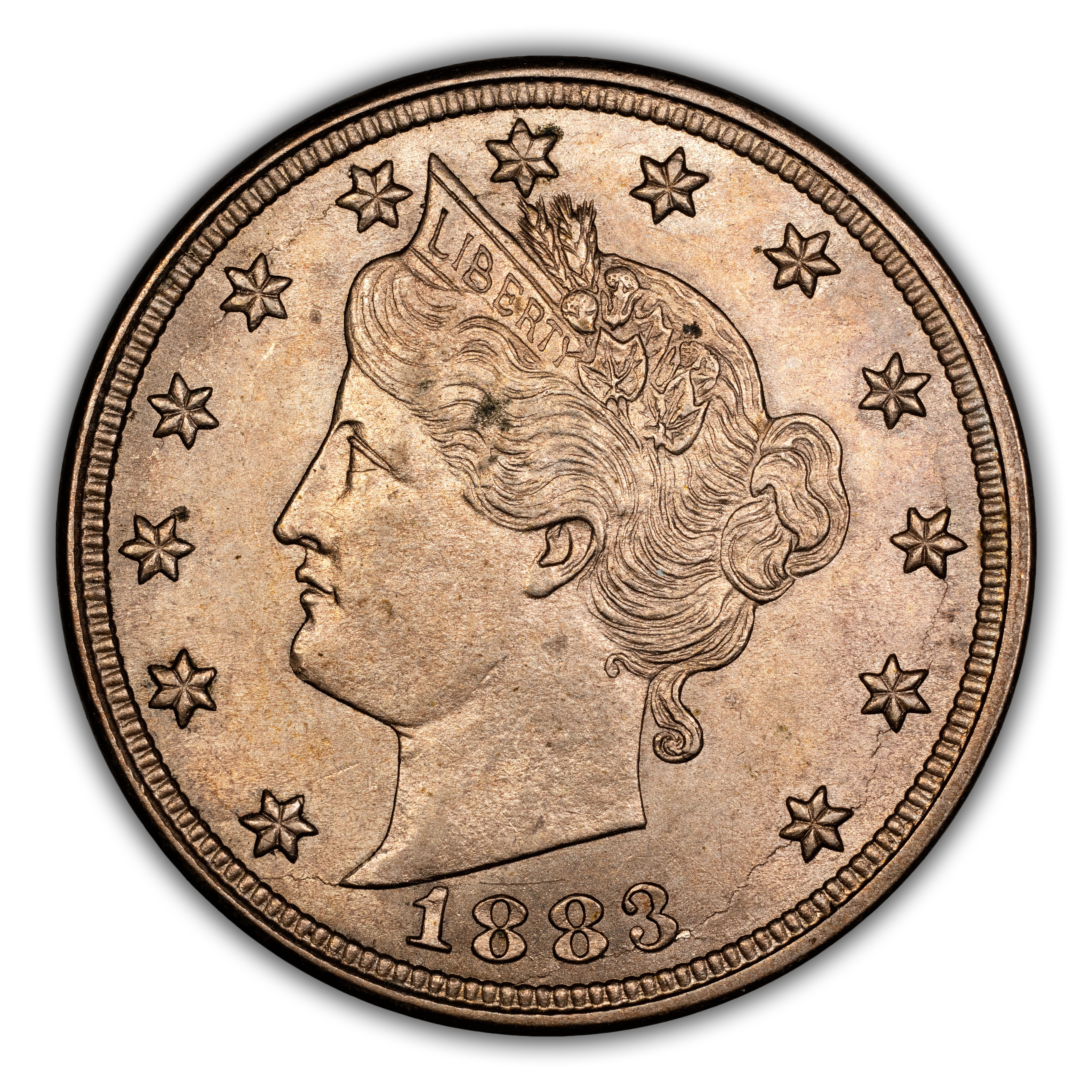 1883 5c No Cents, RPD, FS-1301 MS thumbnail 4