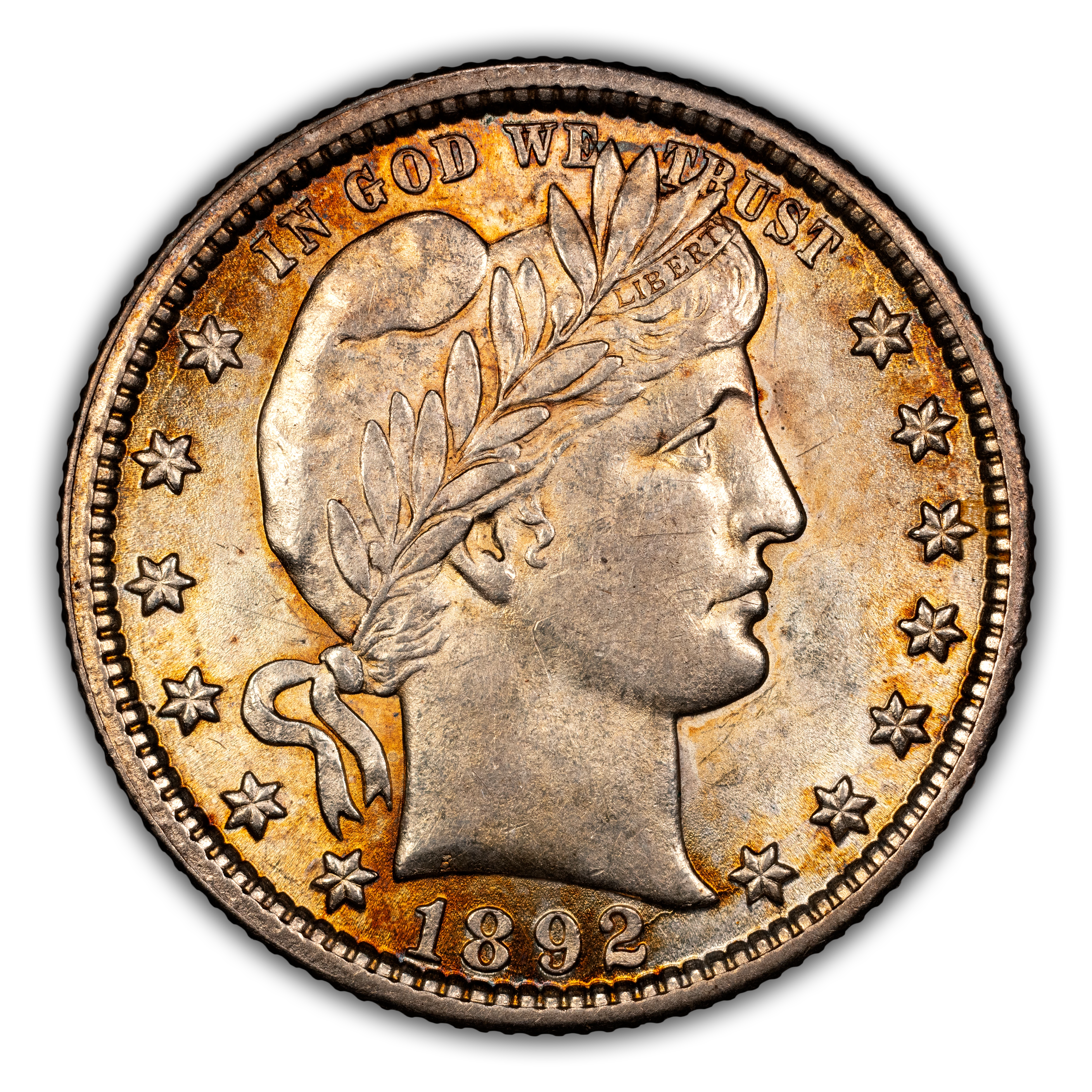 1892 25c Doubled Die Obverse, FS-101 MS thumbnail 2