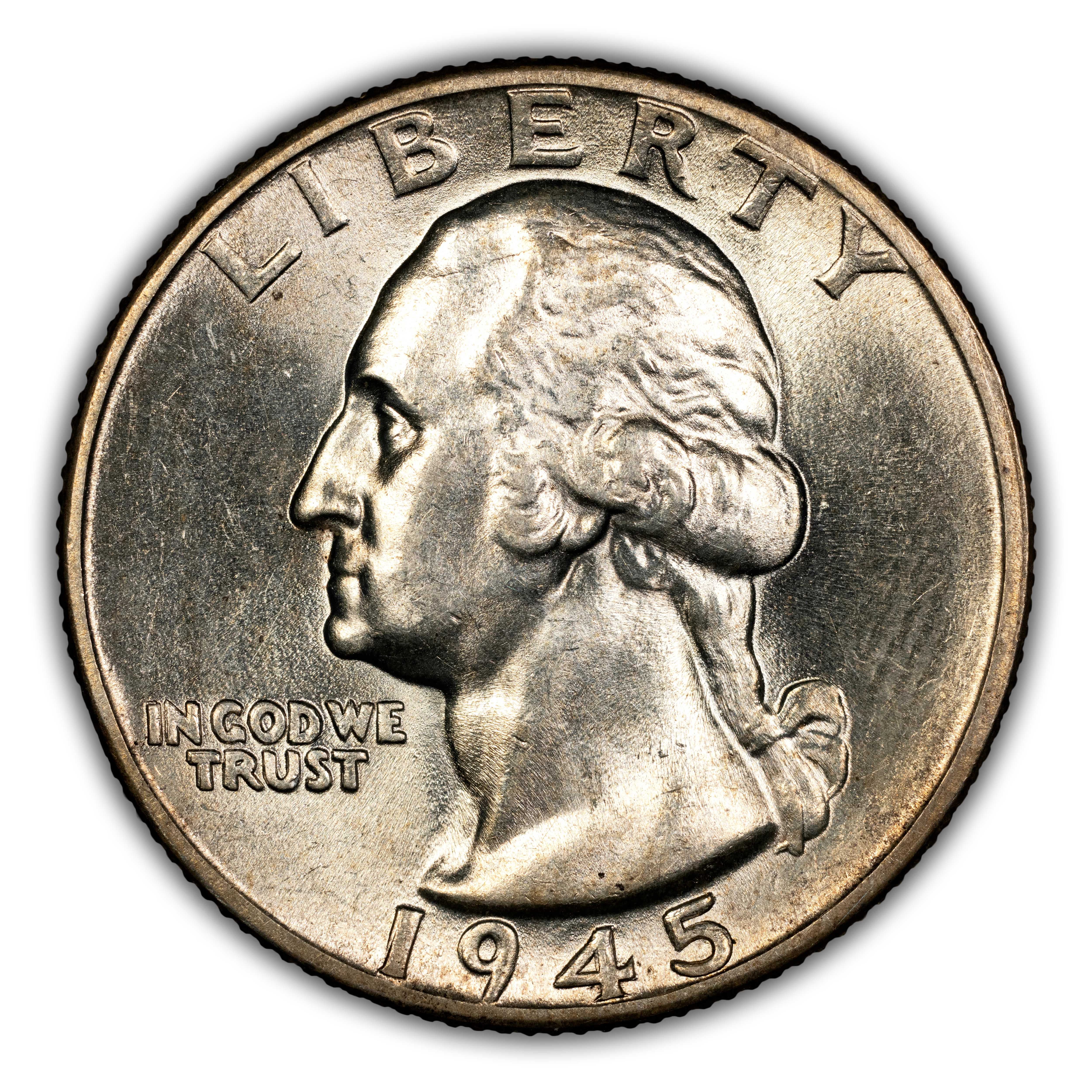 1945 25c Doubled Die Obverse, FS-101 MS