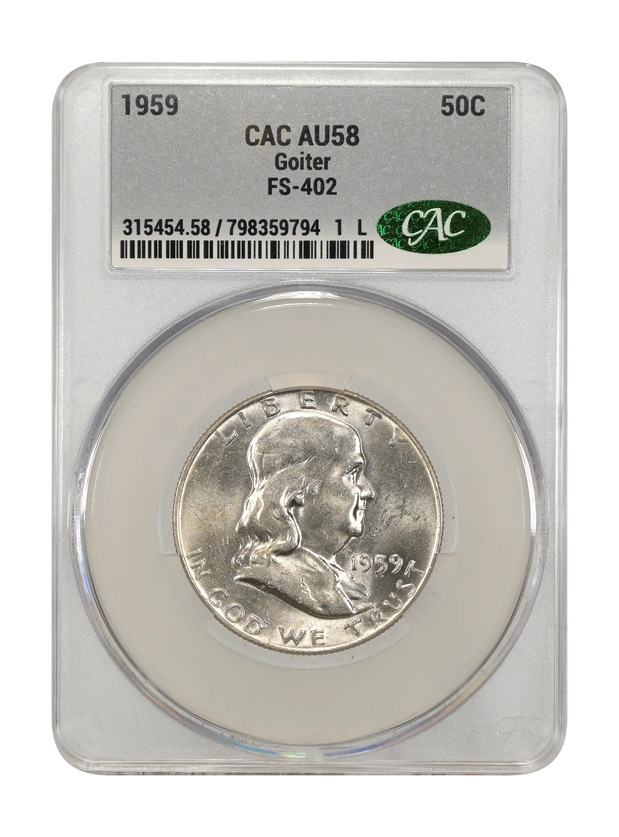 1959 50c Goiter, FS-402 MS thumbnail 6
