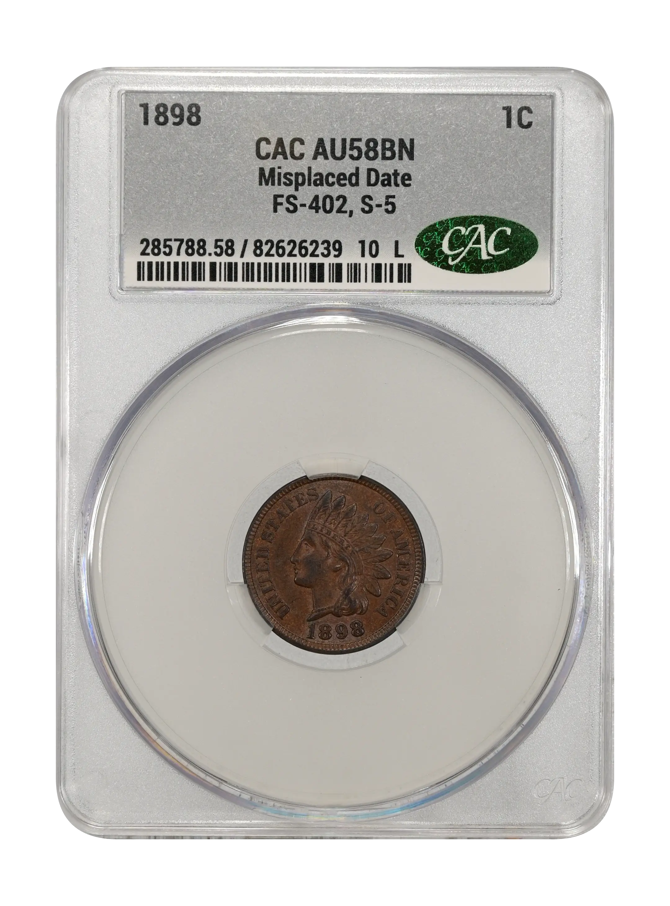 1898 1c Misplaced Date, FS-402, S-5 MS BN thumbnail 5