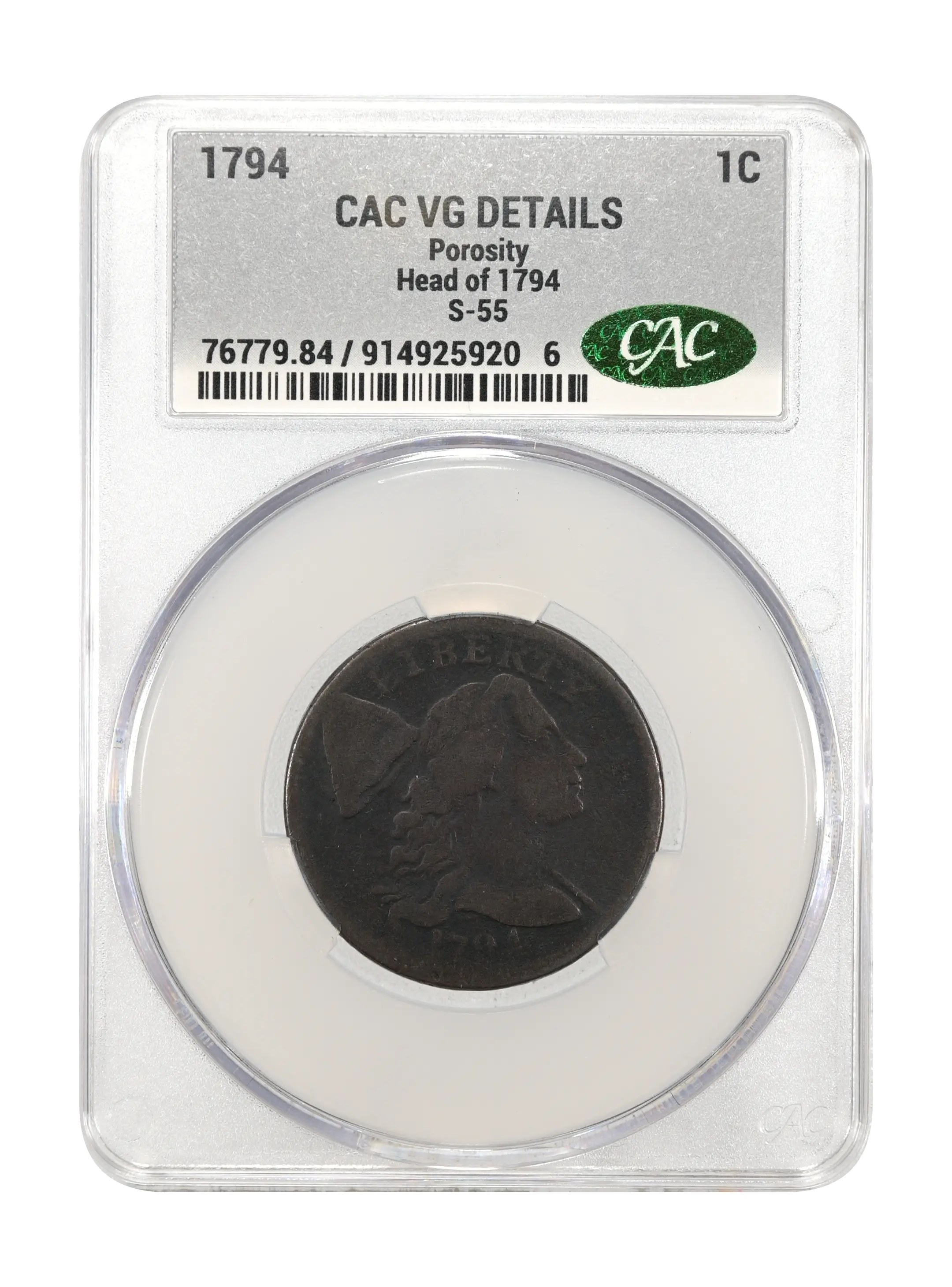 1794 1c Head of 1794, S-55  MS BN thumbnail 14