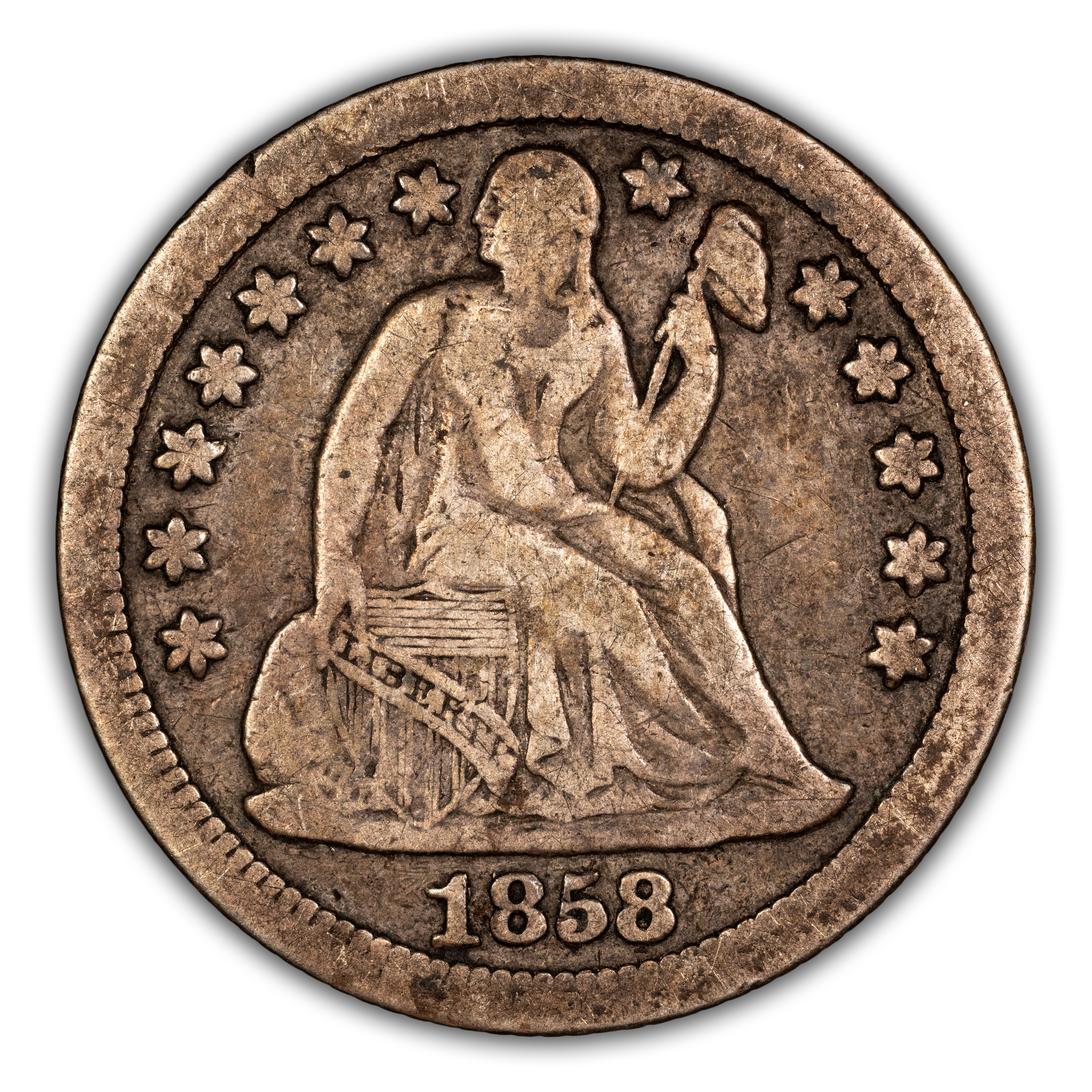 1858-S 10c MS thumbnail 2
