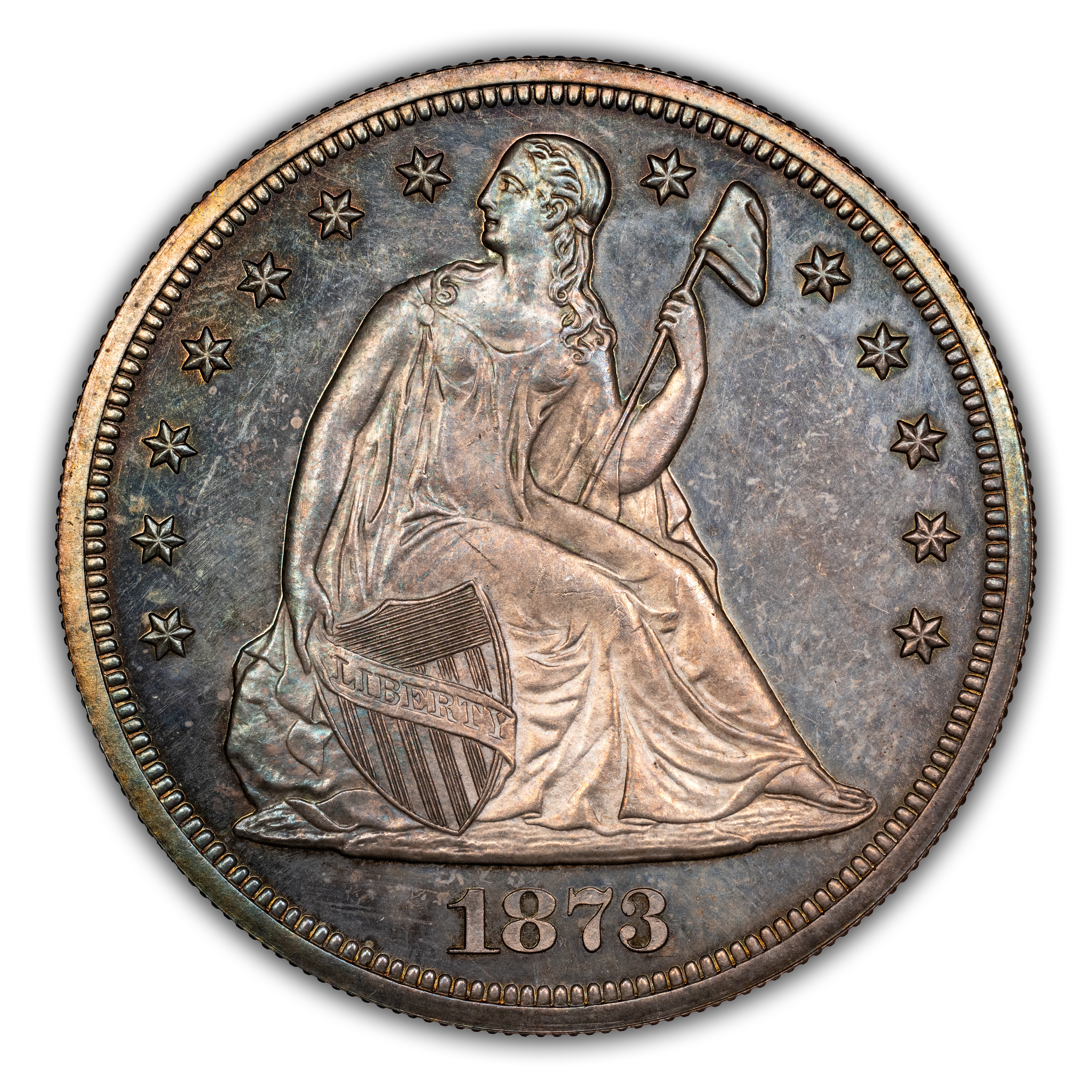 1873 $1 Seated Liberty PR