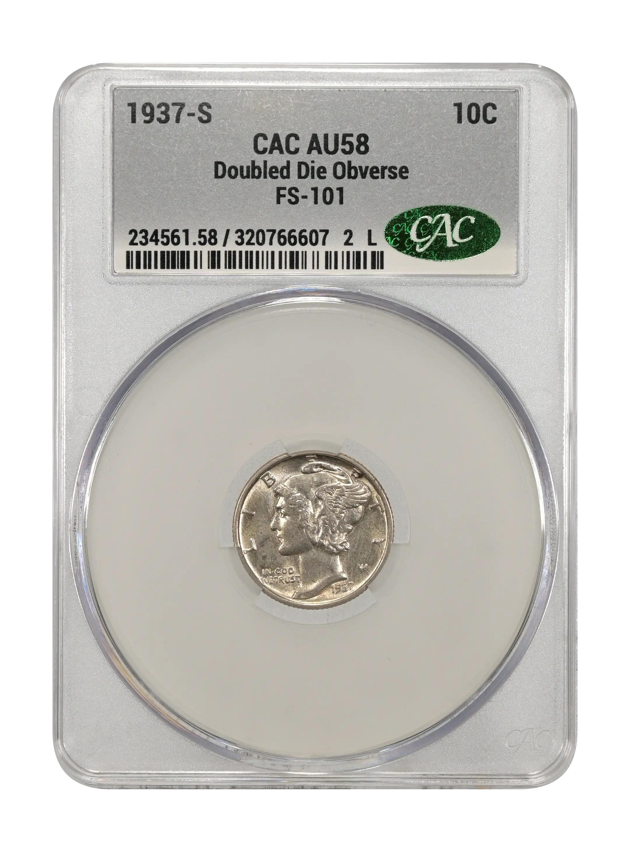 1937-S 10c Doubled Die Obverse, FS-101 MS thumbnail 7