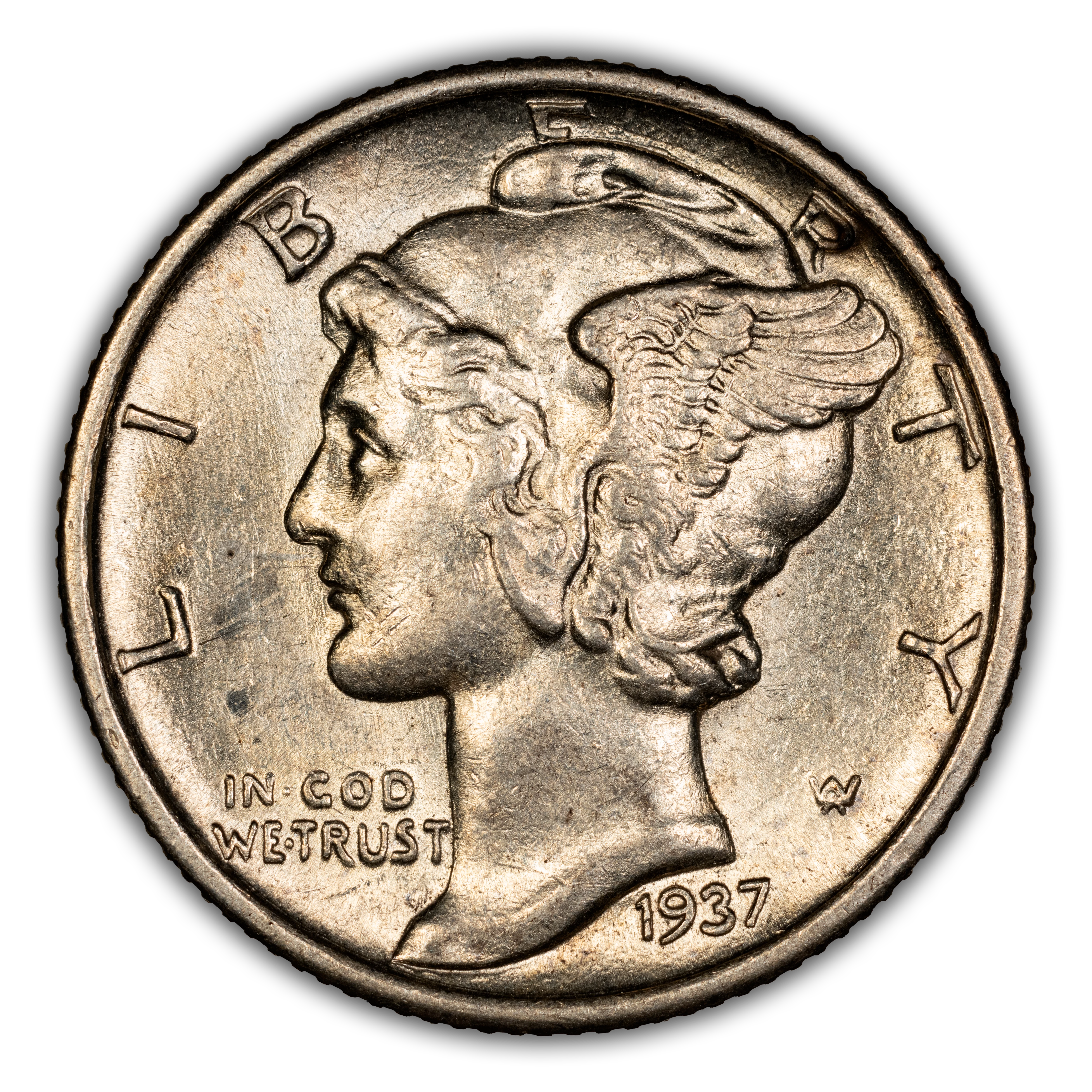 1937-S 10c Doubled Die Obverse, FS-101 MS thumbnail 2